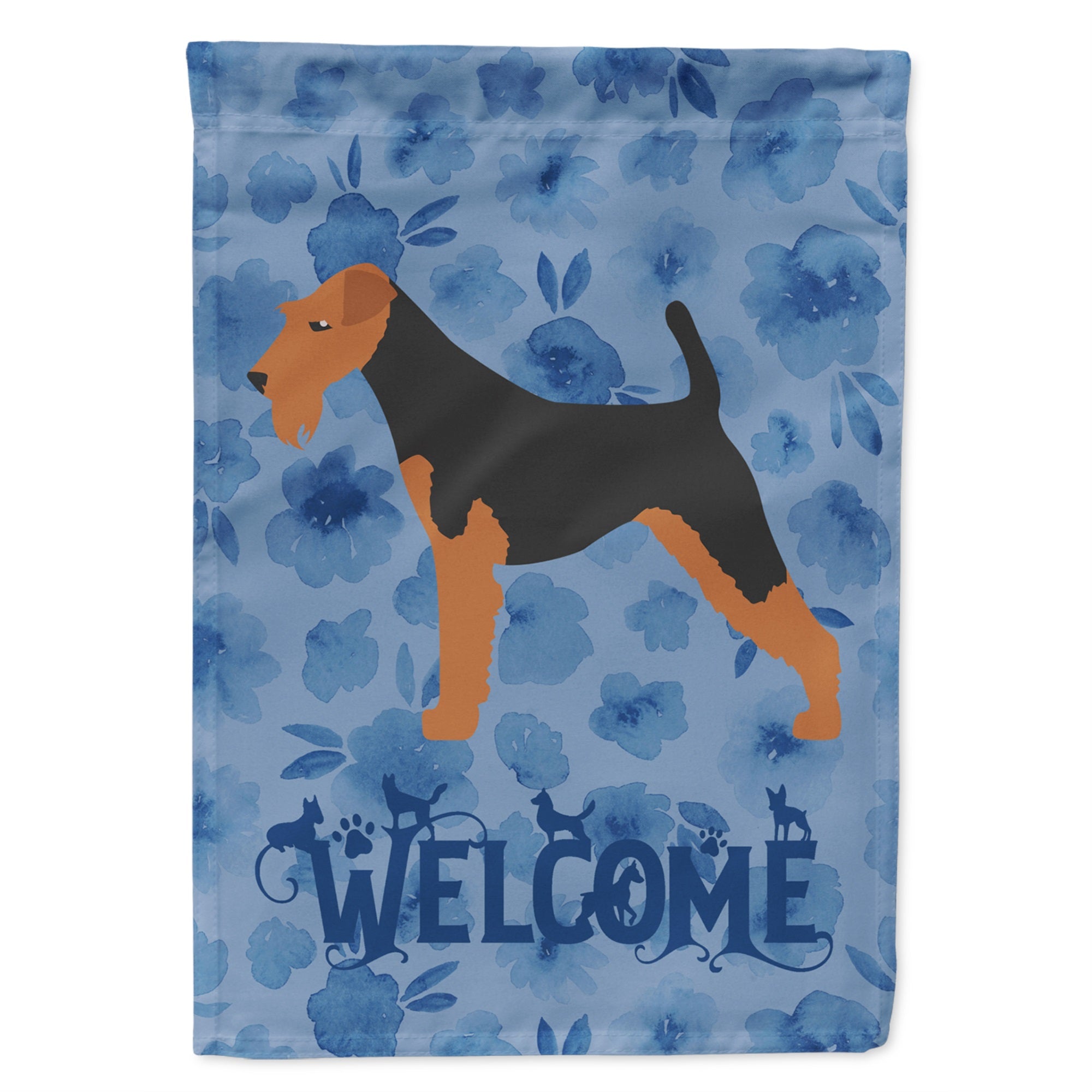 Airedale Terrier Welcome Flag Garden Size
