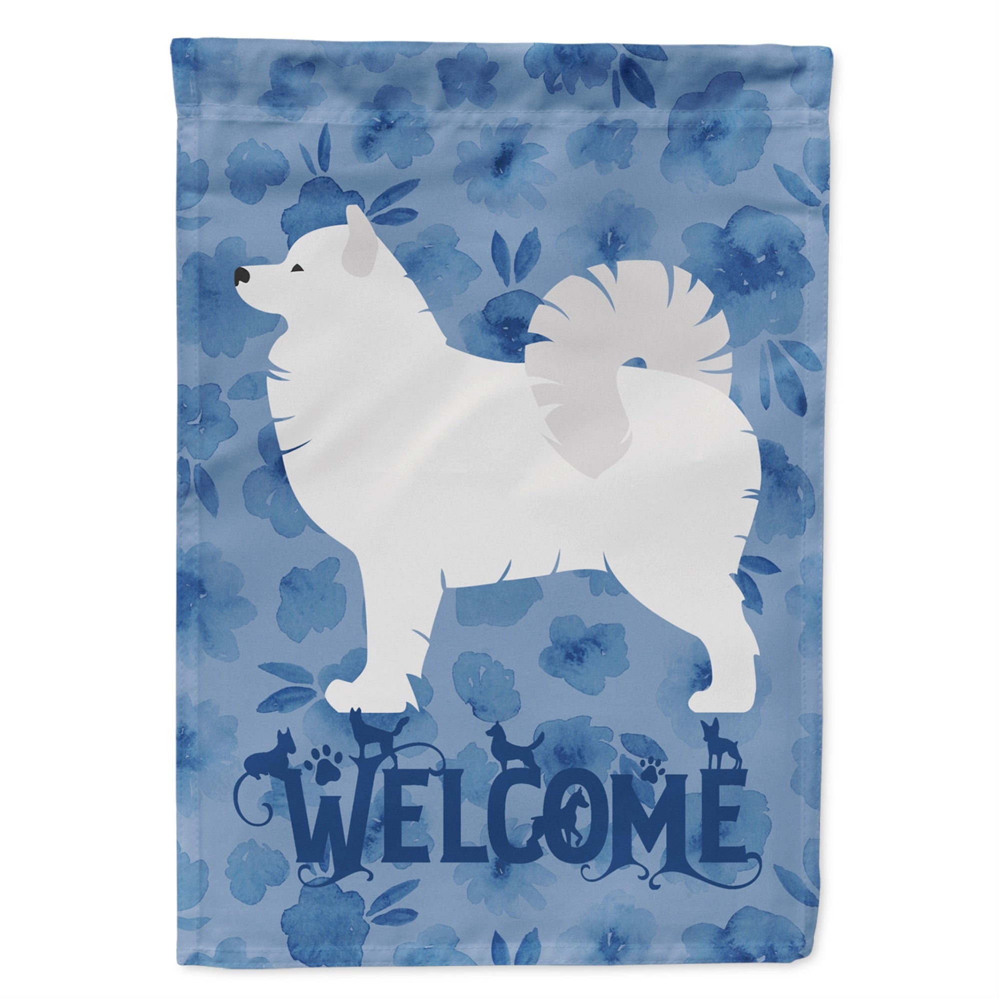 Samoyed Welcome Flag Garden Size