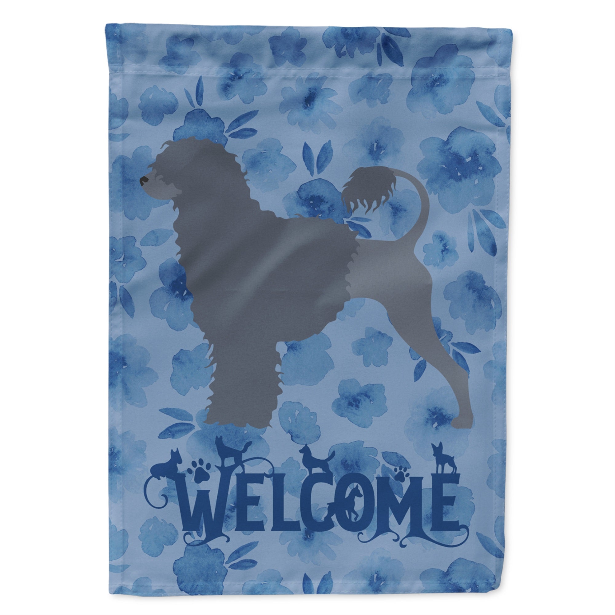 Portuguese Water Dog Welcome Flag Garden Size