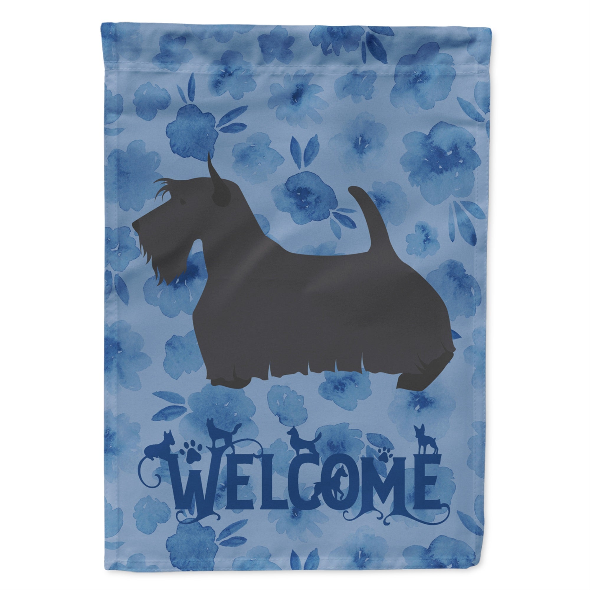 Scottish Terrier Welcome Flag Garden Size