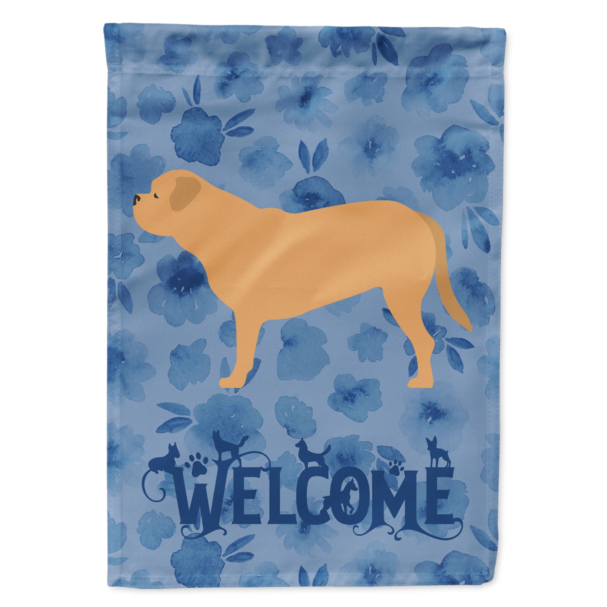Dogue De Bordeaux Welcome Flag Garden Size