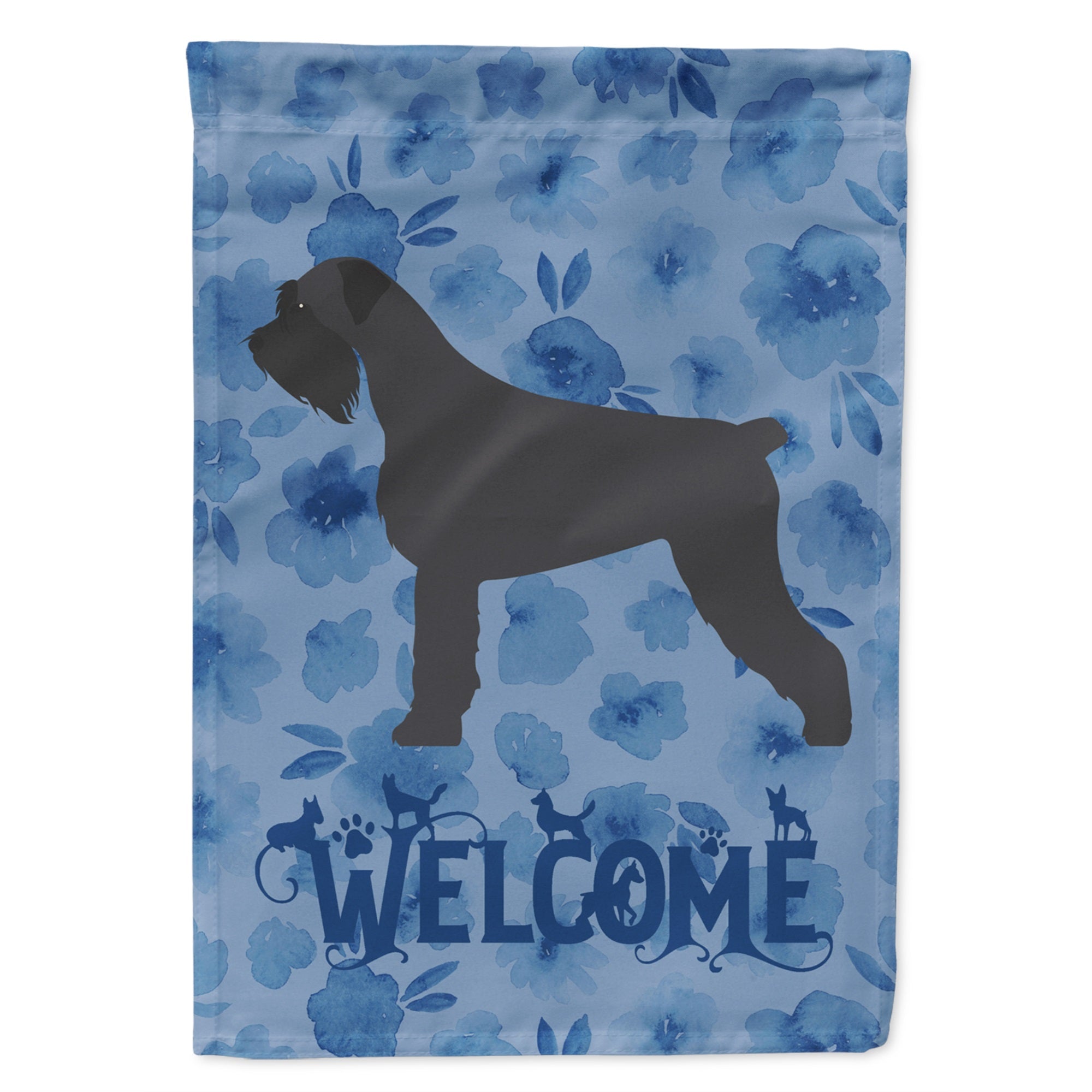 Giant Schnauzer Welcome Flag Garden Size