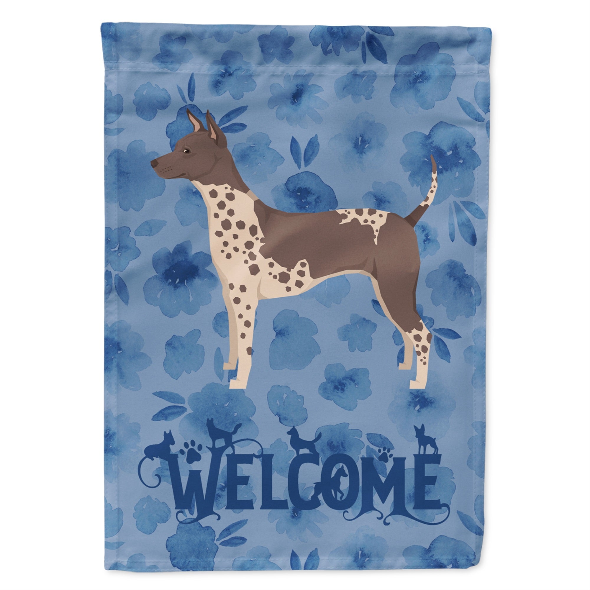 American Hairless Terrier Welcome Flag Garden Size