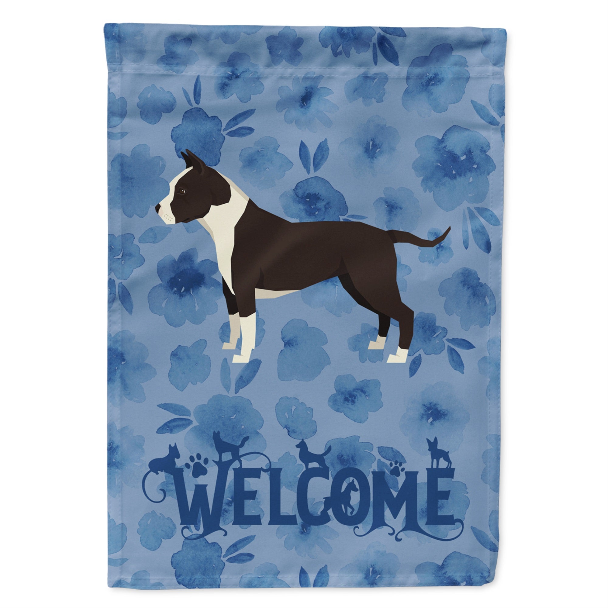 American Staffordshire Terrier Welcome Flag Garden Size