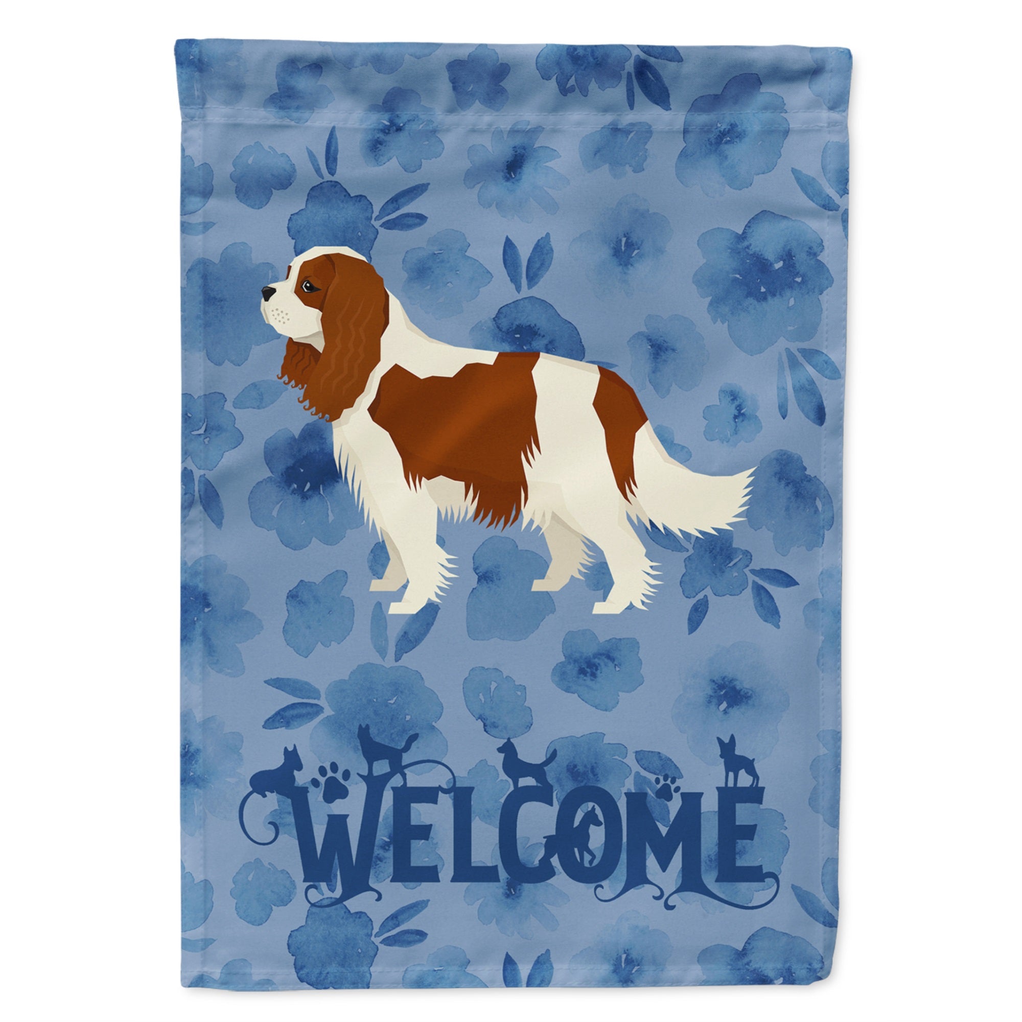 Cavalier Spaniel Welcome Flag Garden Size