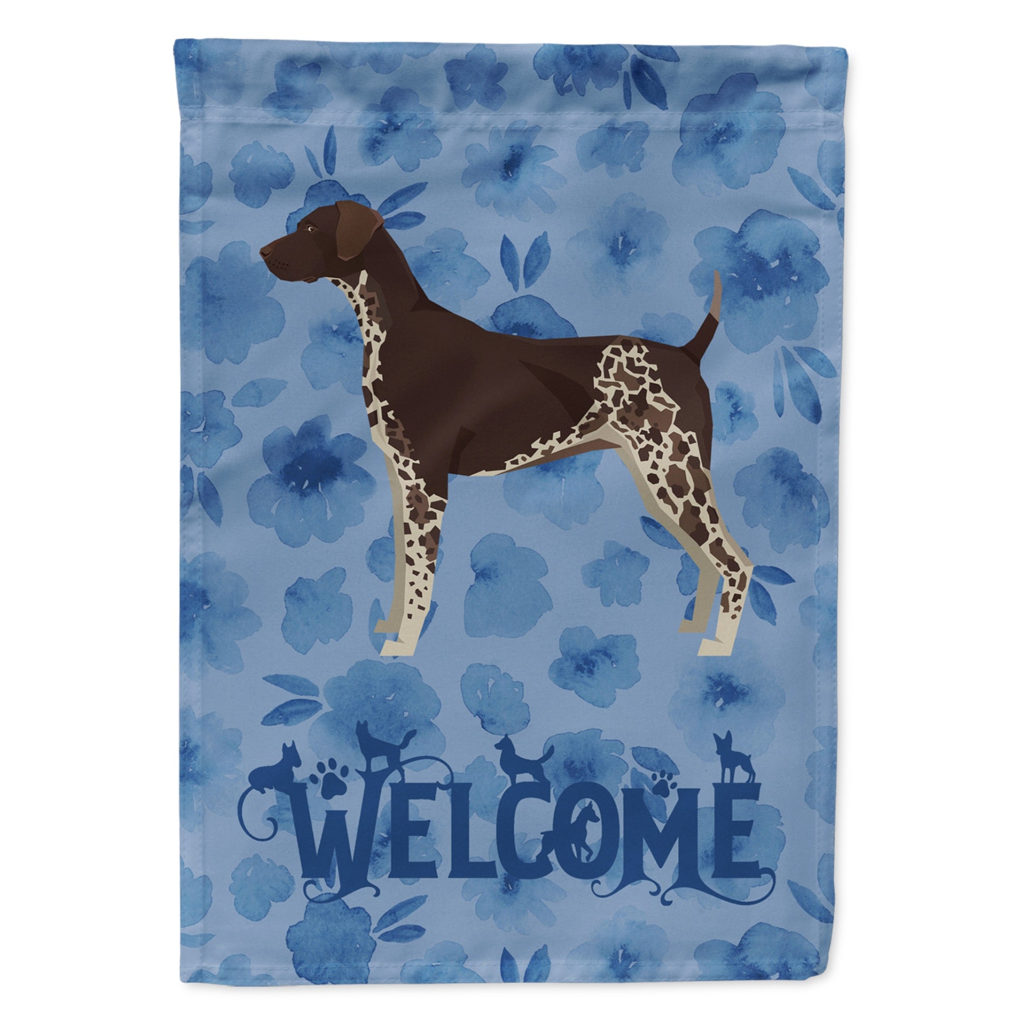 German Shorthaired Pointer Welcome Flag Garden Size