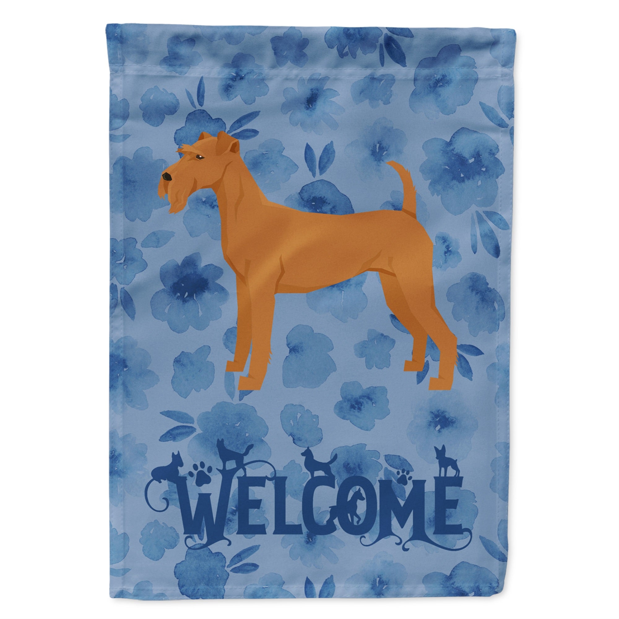Irish Terrier Welcome Flag Garden Size