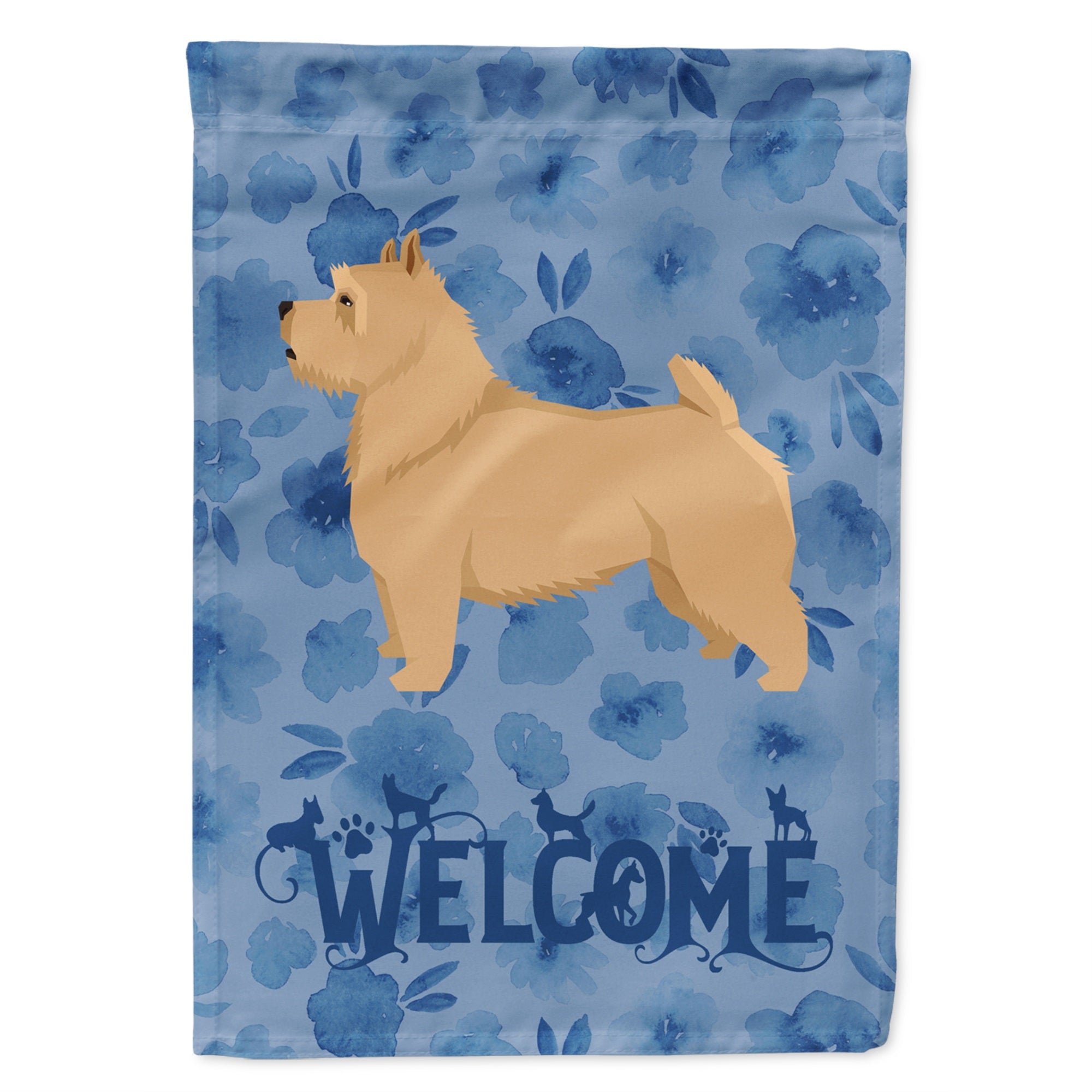 Norwich Terrier Welcome Flag Garden Size