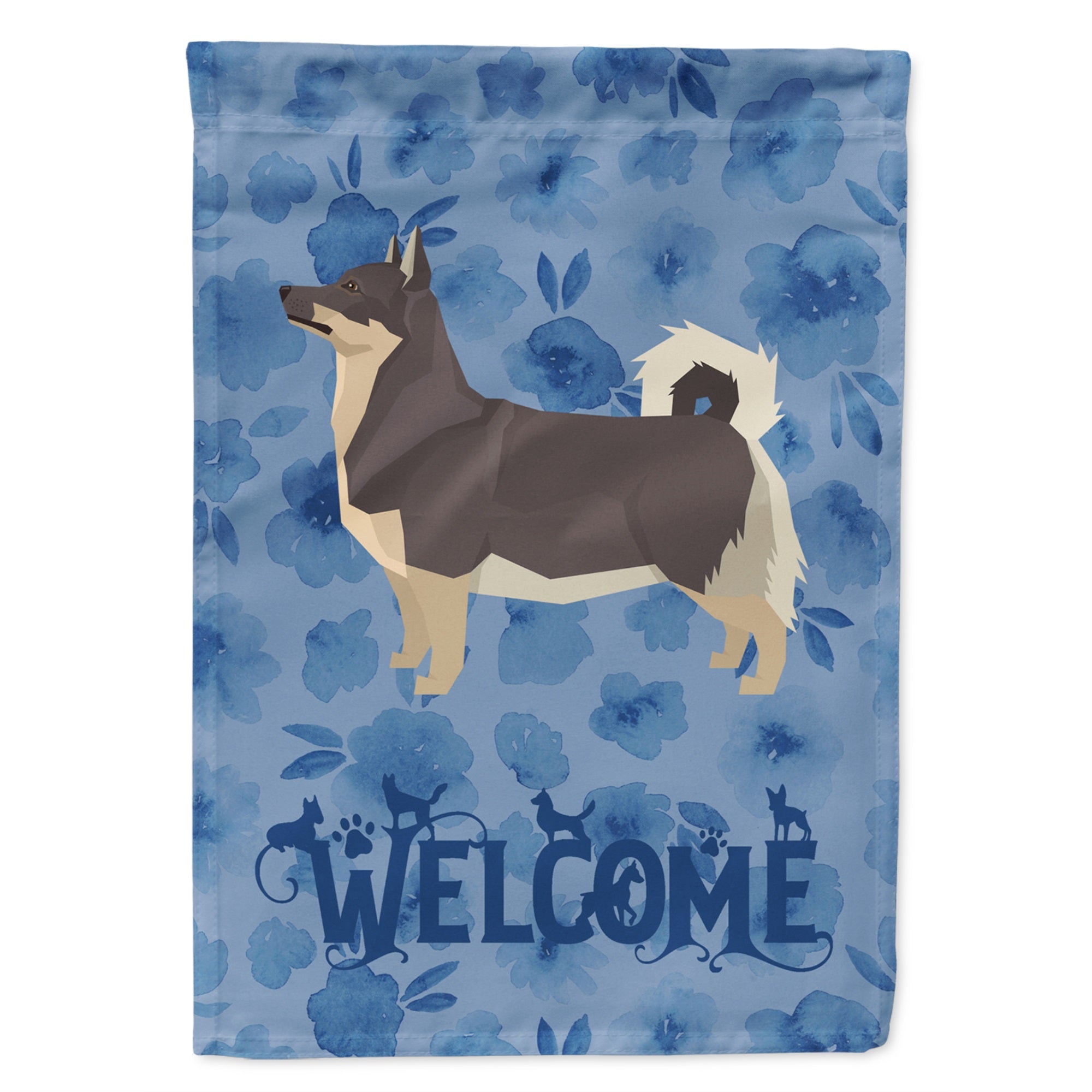 Swedish Vallhund Welcome Flag Garden Size