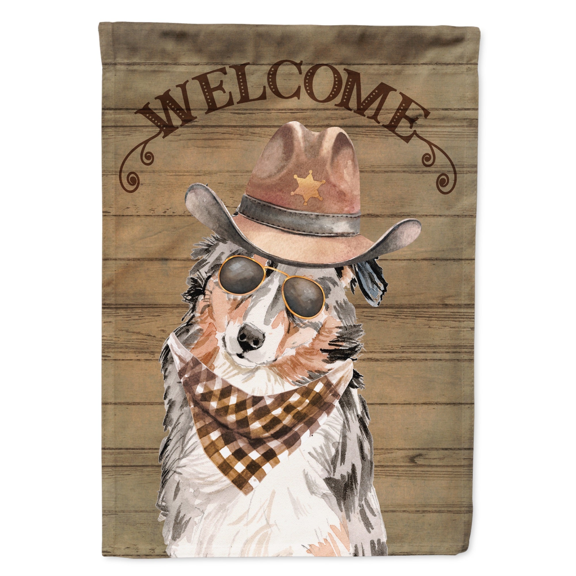Australian Shepherd Country Dog Flag Garden Size