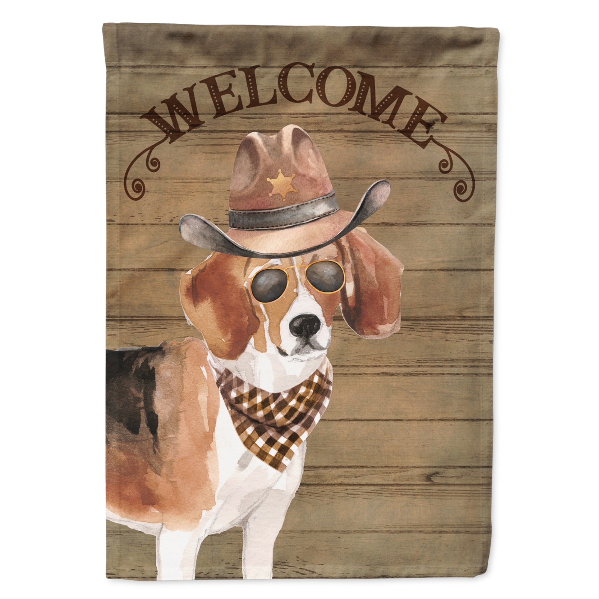 Beagle Country Dog Flag Garden Size