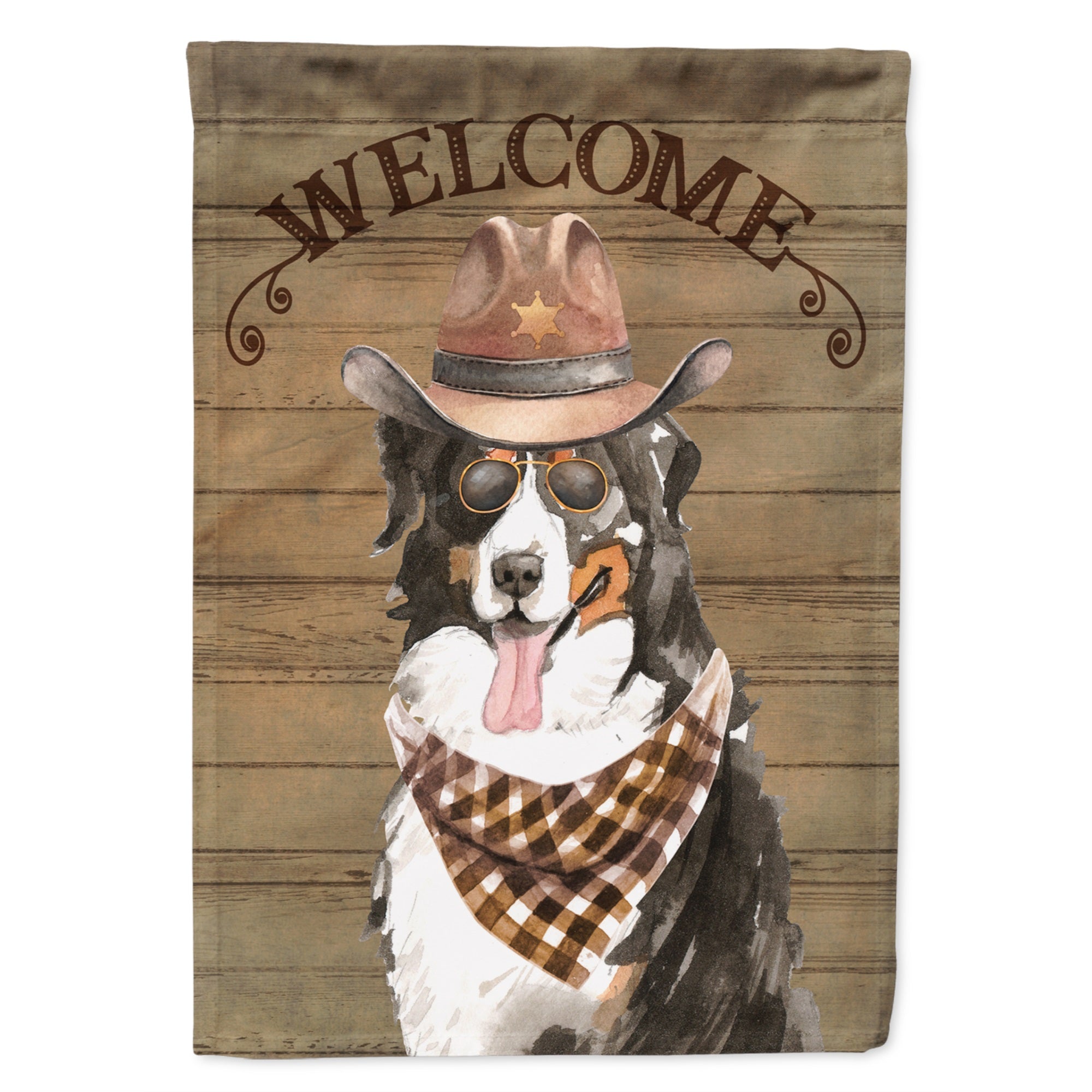 Bernese Mountain Dog Country Dog Flag Garden Size