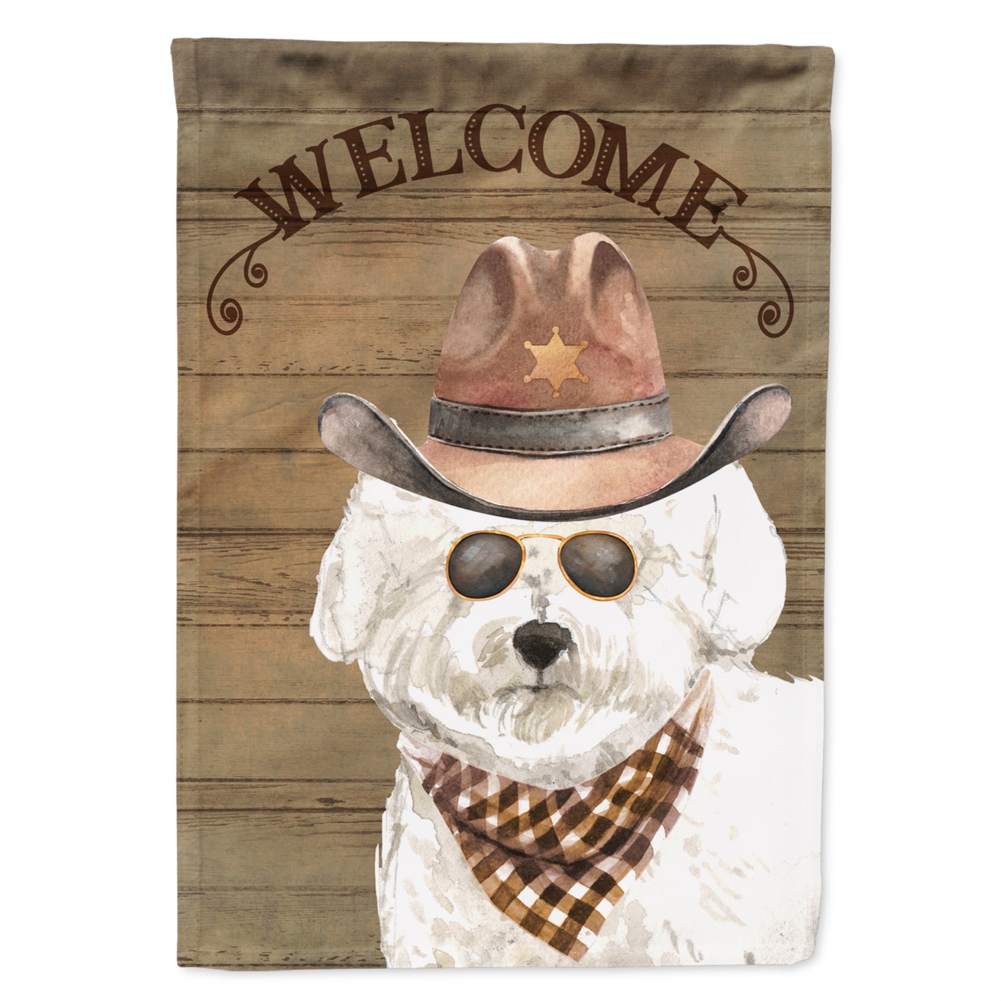 Bichon Fris #2 Country Dog Flag Garden Size