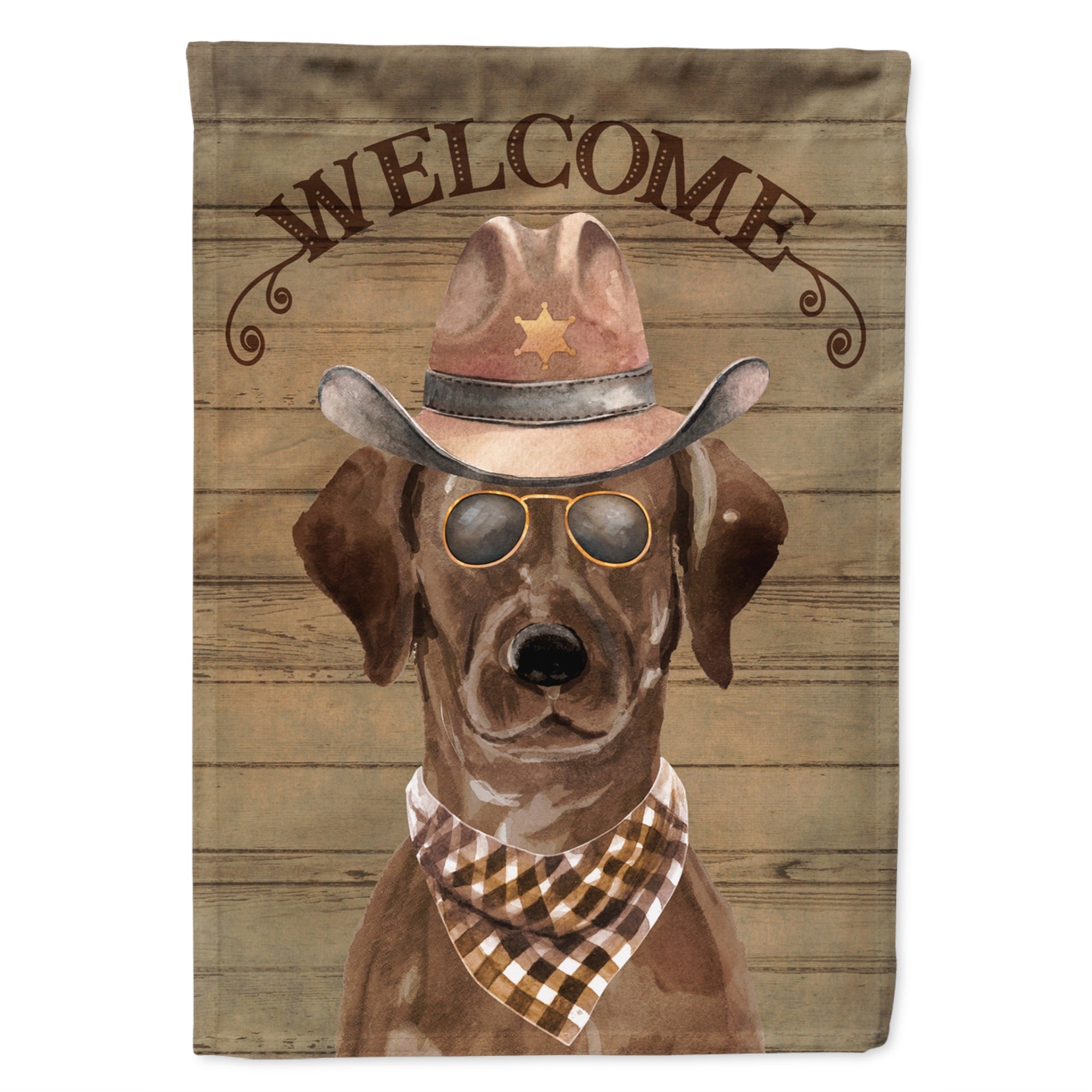 Chocolate Labrador Retriever Country Dog Flag Garden Size