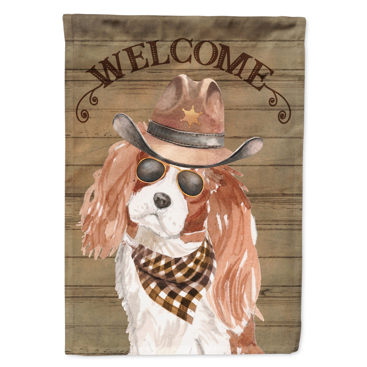 Cavalier King Charles Spaniel Country Dog Flag Garden Size