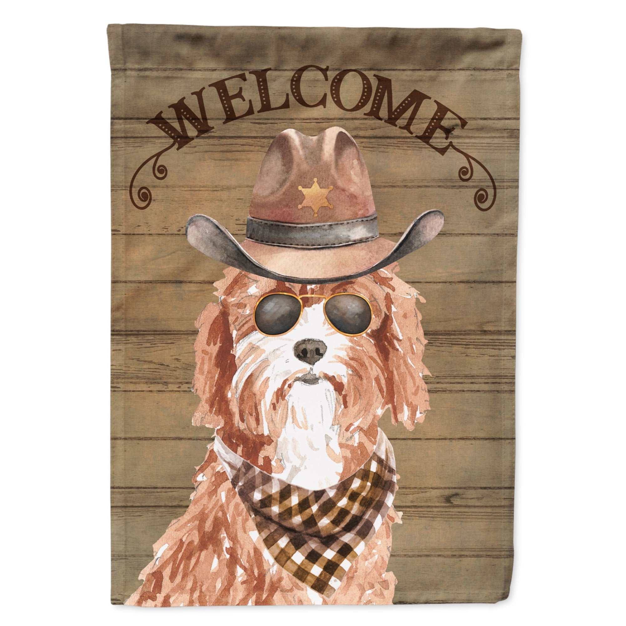 Cavapoo Country Dog Flag Garden Size