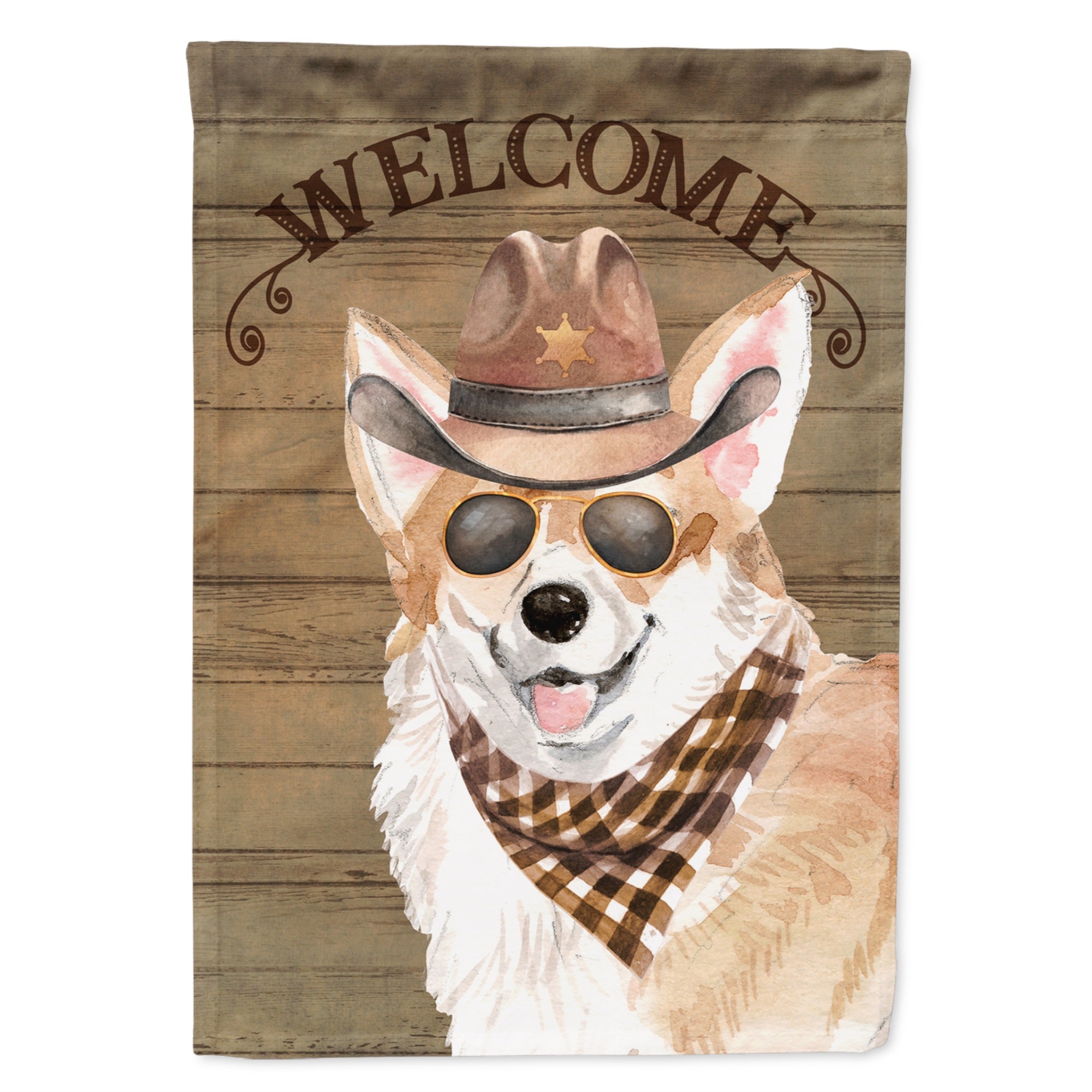 Corgi Country Dog Flag Garden Size