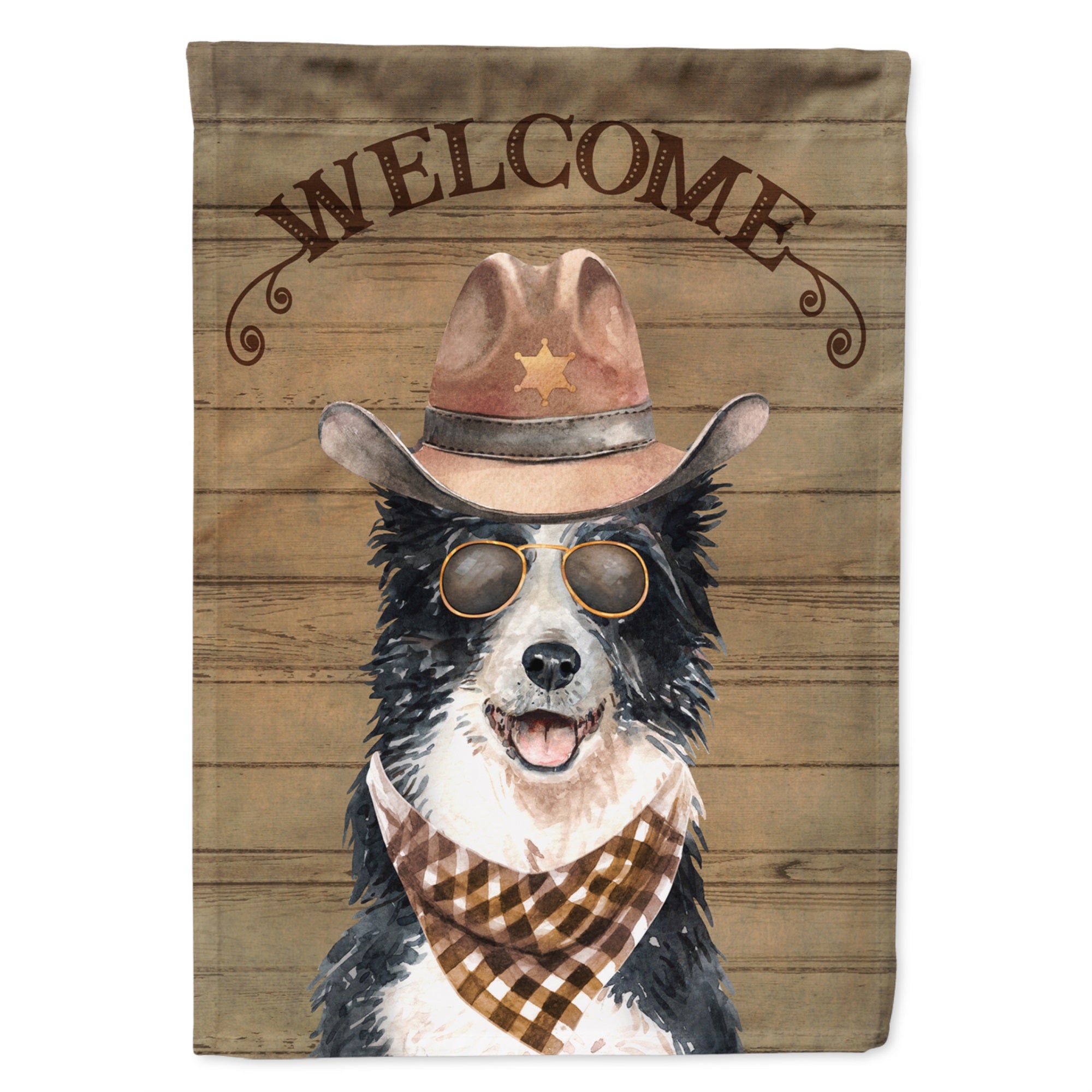 Border Collie Country Dog Flag Garden Size