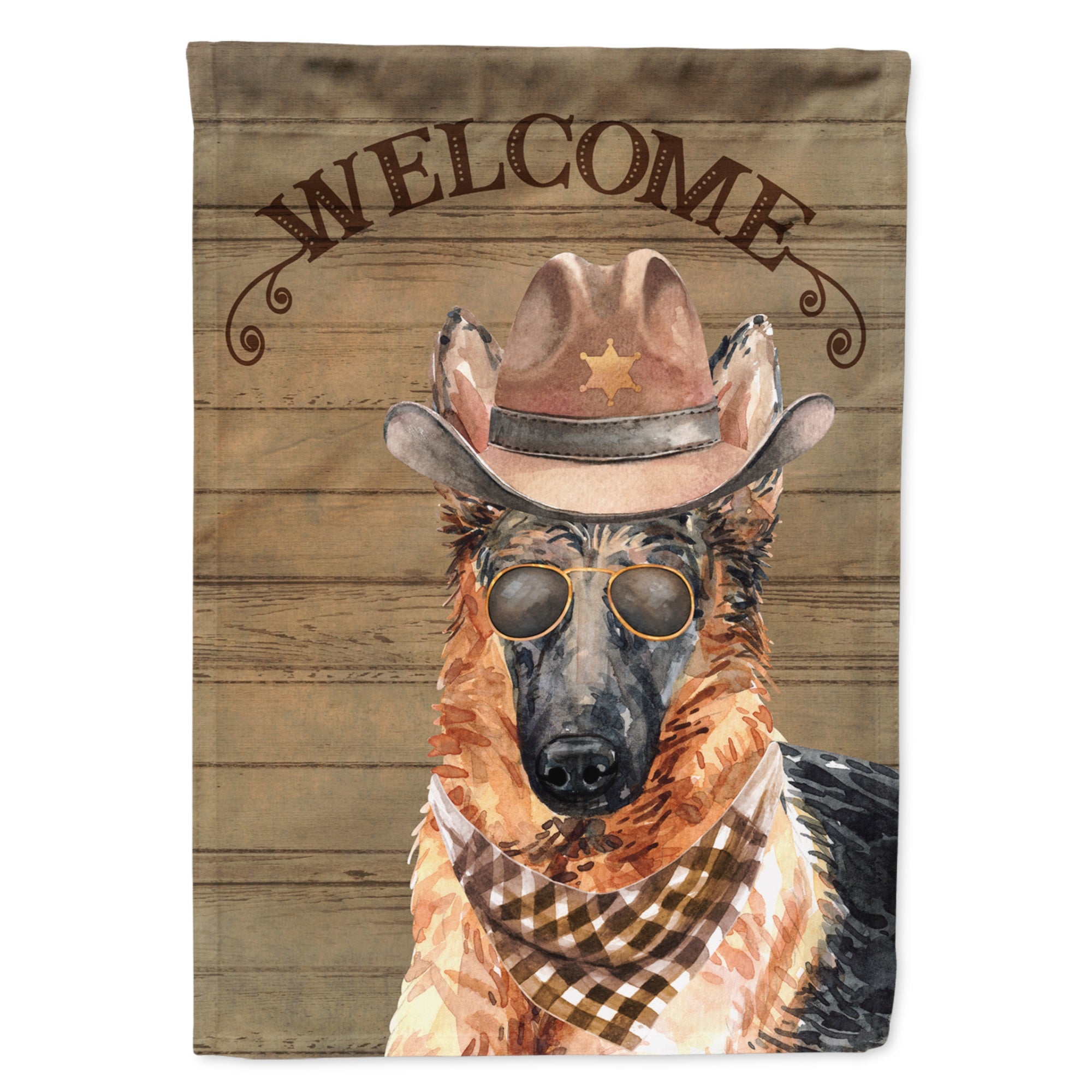 German Shepherd Country Dog Flag Garden Size