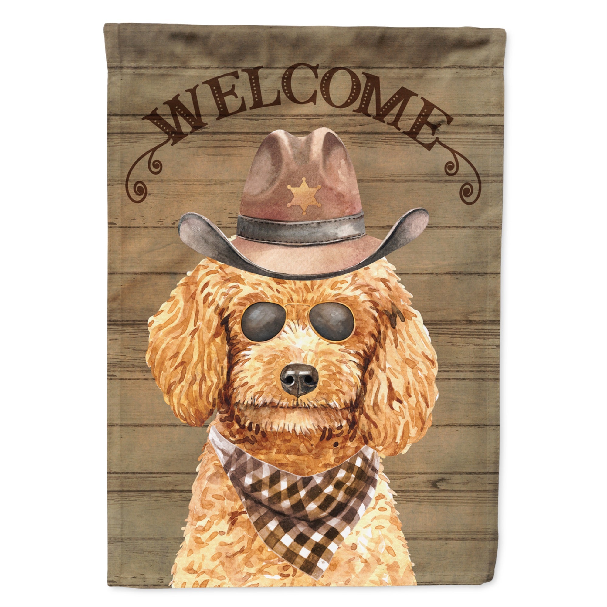 Poodle Country Dog Flag Garden Size