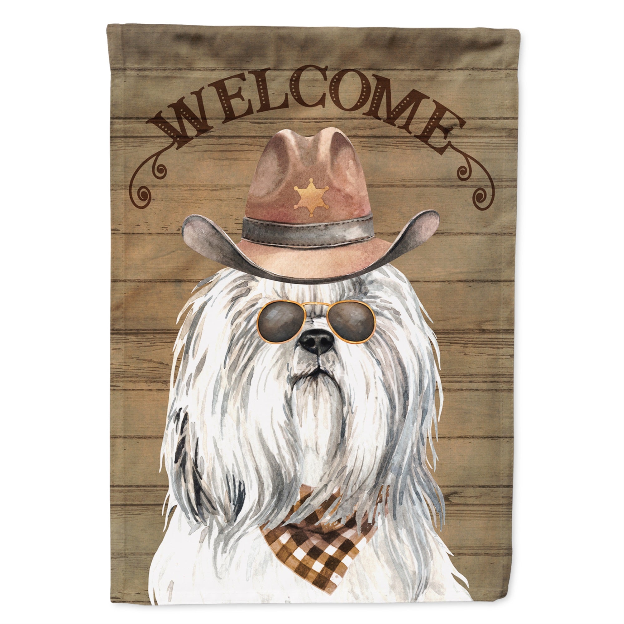 Shih Tzu Country Dog Flag Garden Size