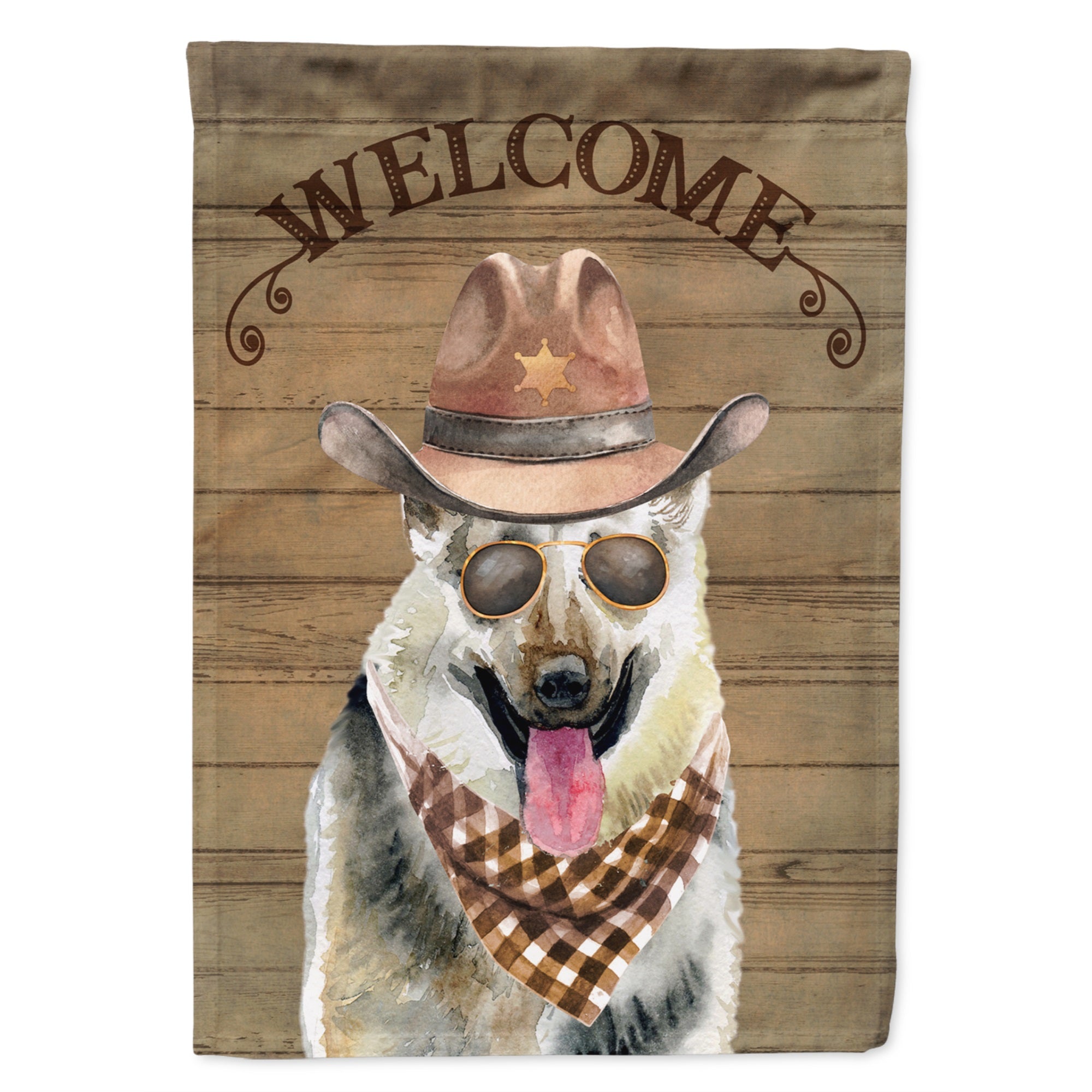 East European Shepherd Country Dog Flag Garden Size