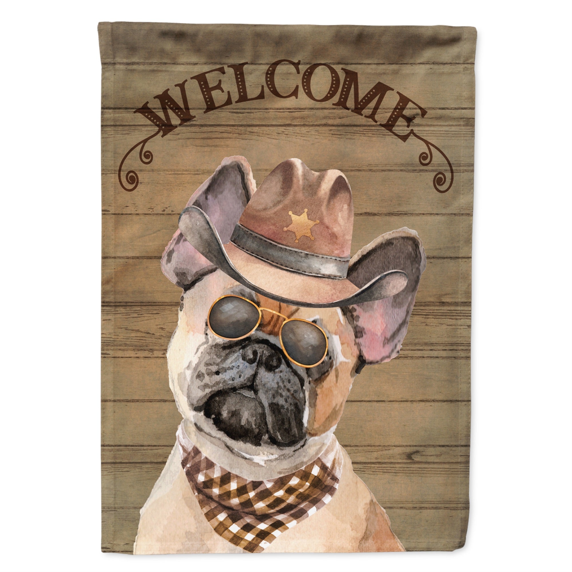 Fawn French Bulldog Country Dog Flag Garden Size