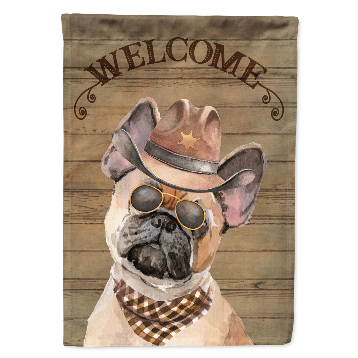 Fawn French Bulldog Country Dog Flag Garden Size