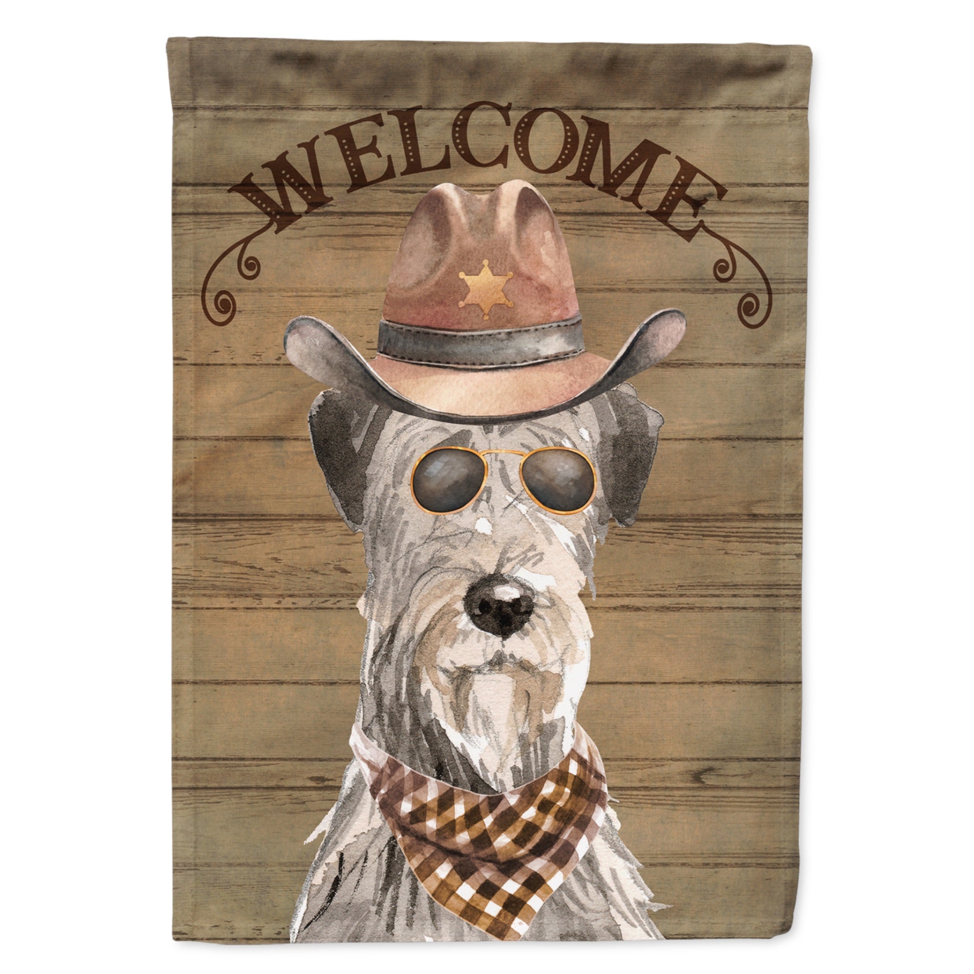 Irish Wolfhound Country Dog Flag Garden Size