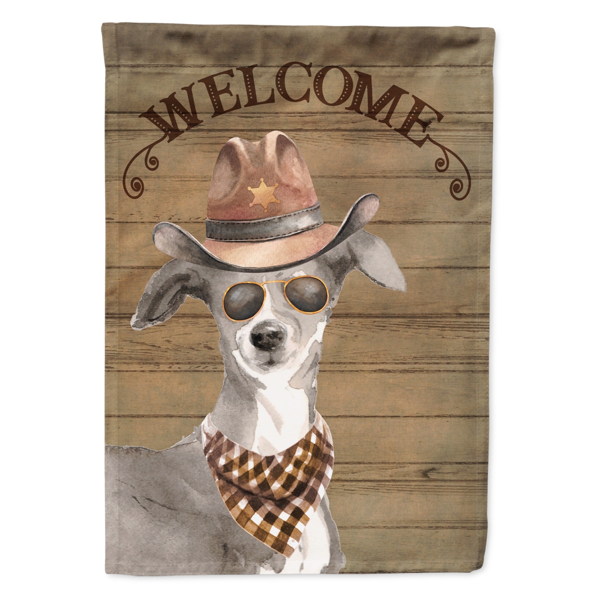 Italian Greyhound Country Dog Flag Garden Size