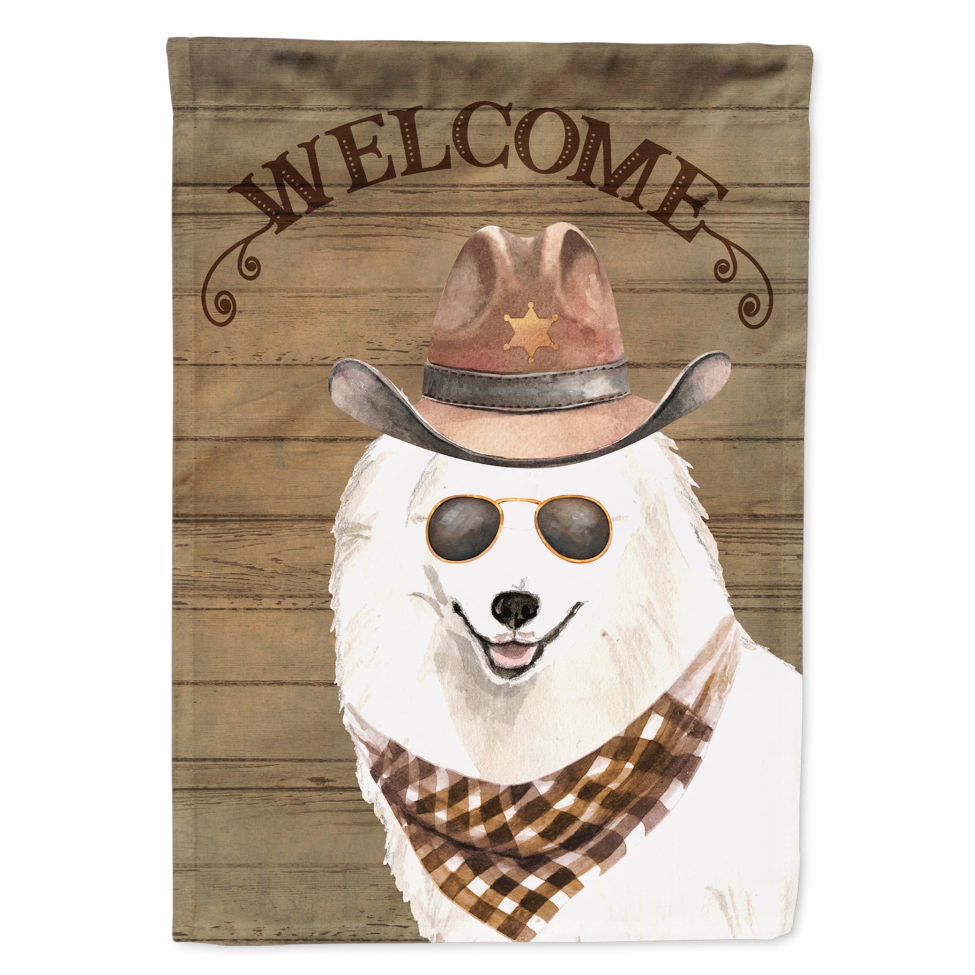 Japanese Spitz Country Dog Flag Garden Size