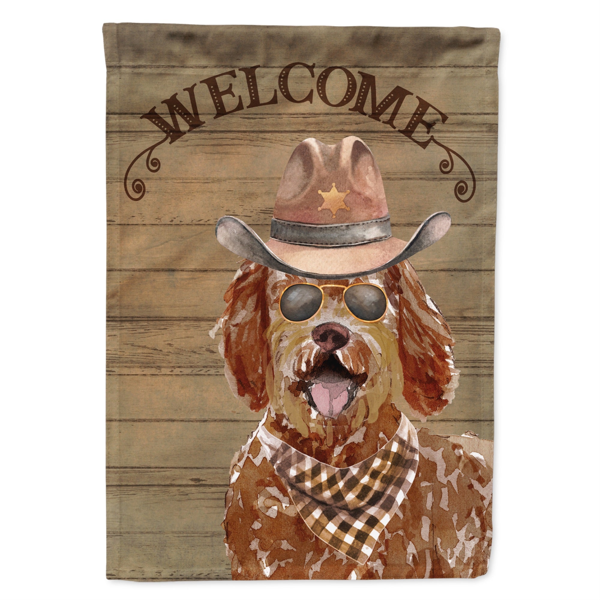 Labradoodle Country Dog Flag Garden Size