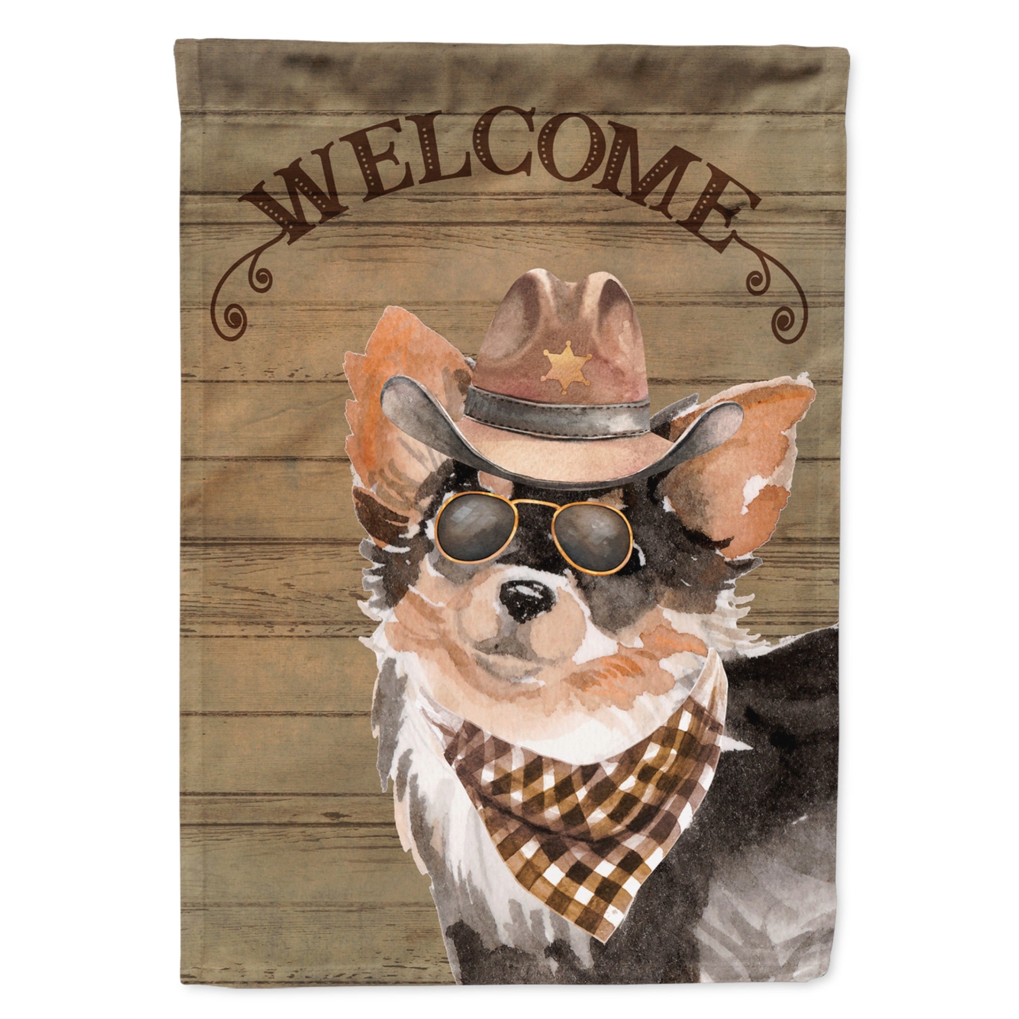 Longhaired Chihuahua Country Dog Flag Garden Size