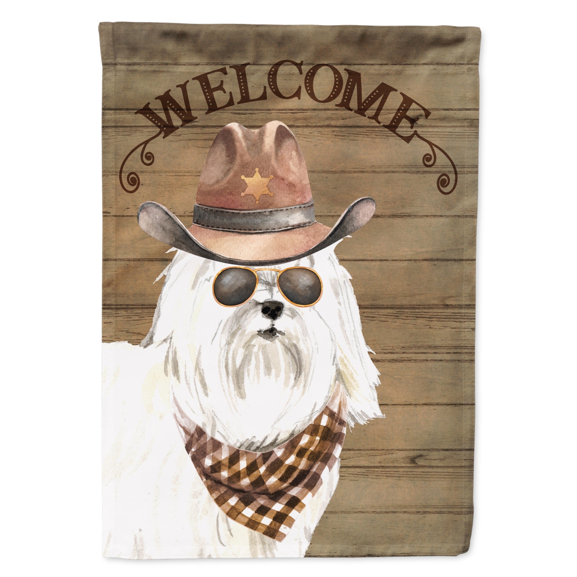 Maltese #2 Country Dog Flag Garden Size