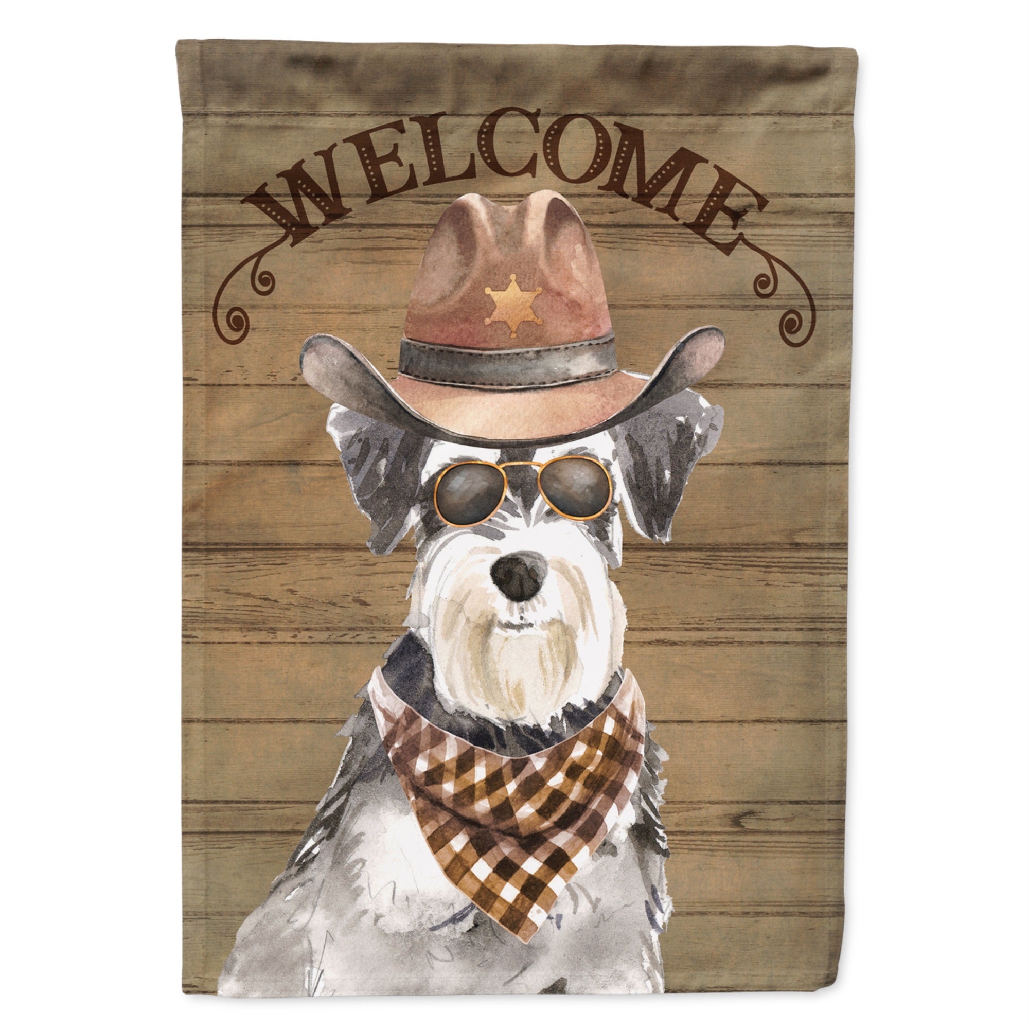 Schnauzer Country Dog Flag Garden Size