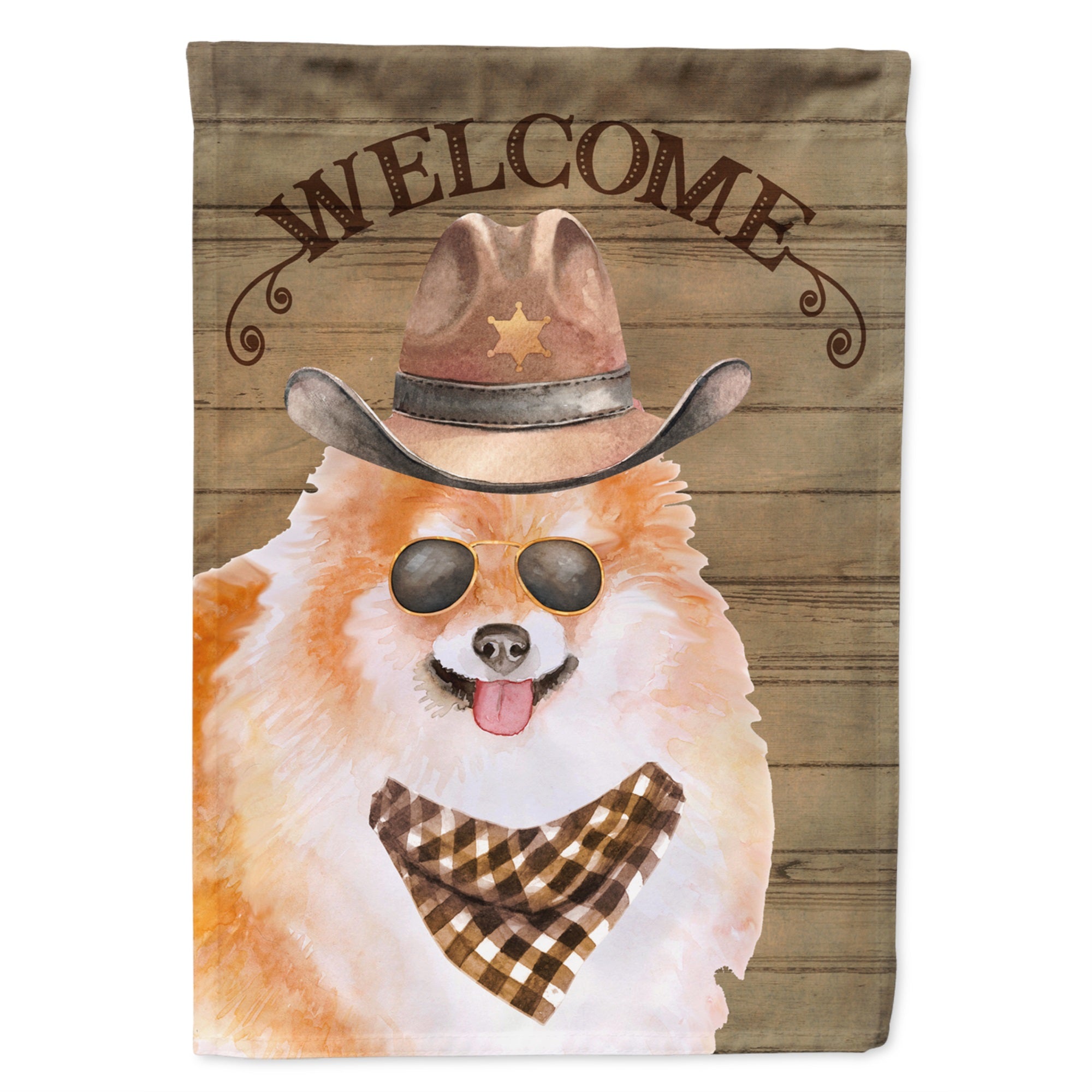 Pomeranian Spitz Country Dog Flag Garden Size