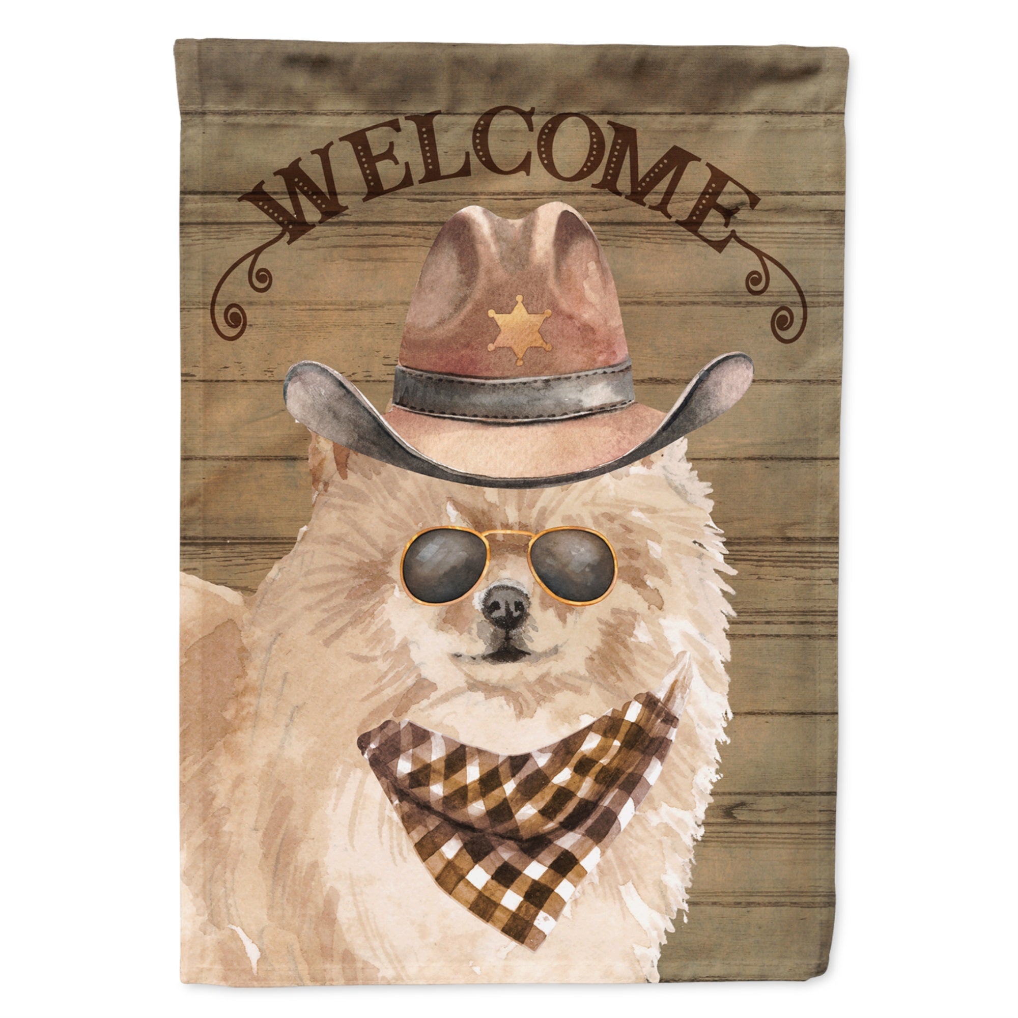 Pomeranian #2 Country Dog Flag Garden Size