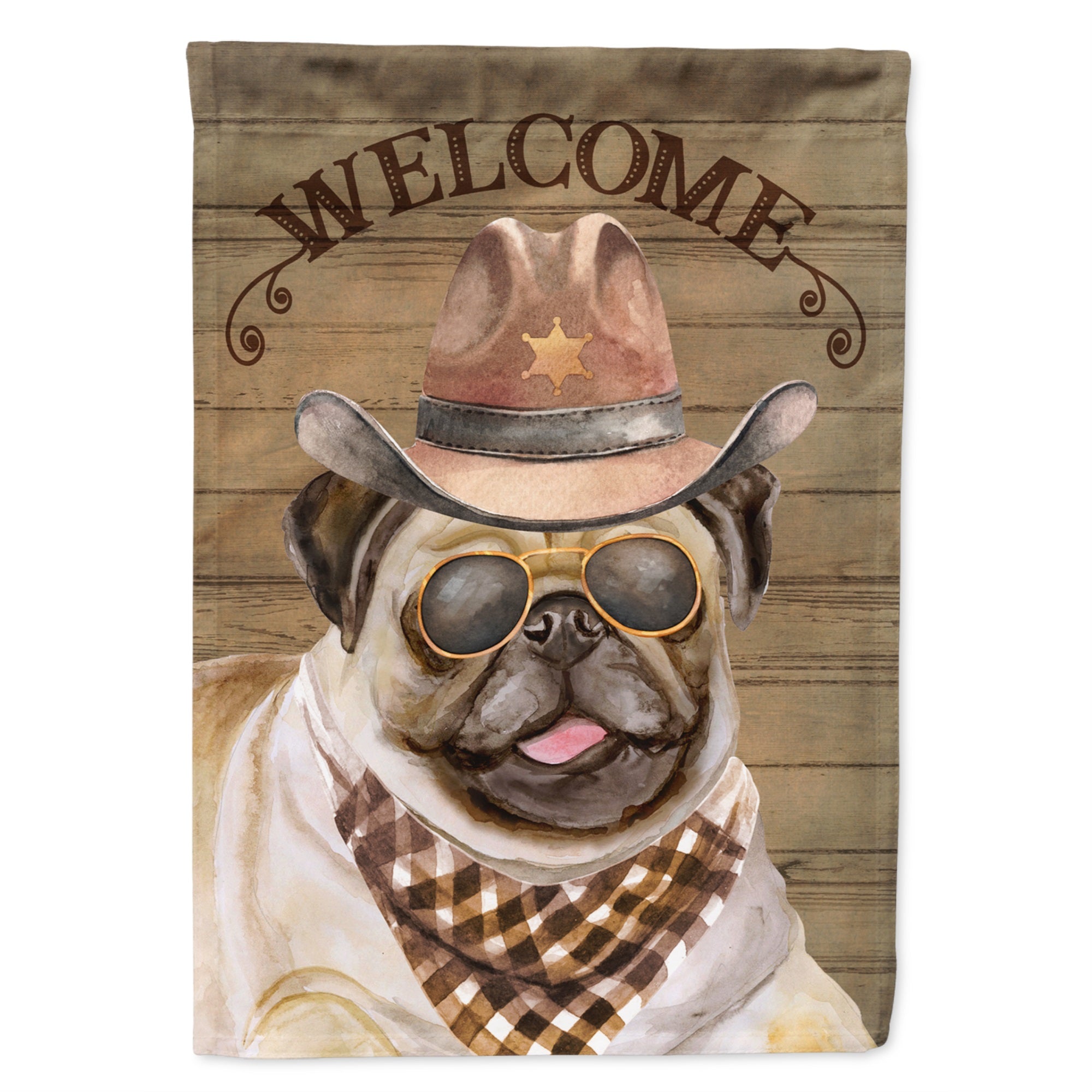 Pug Country Dog Flag Garden Size