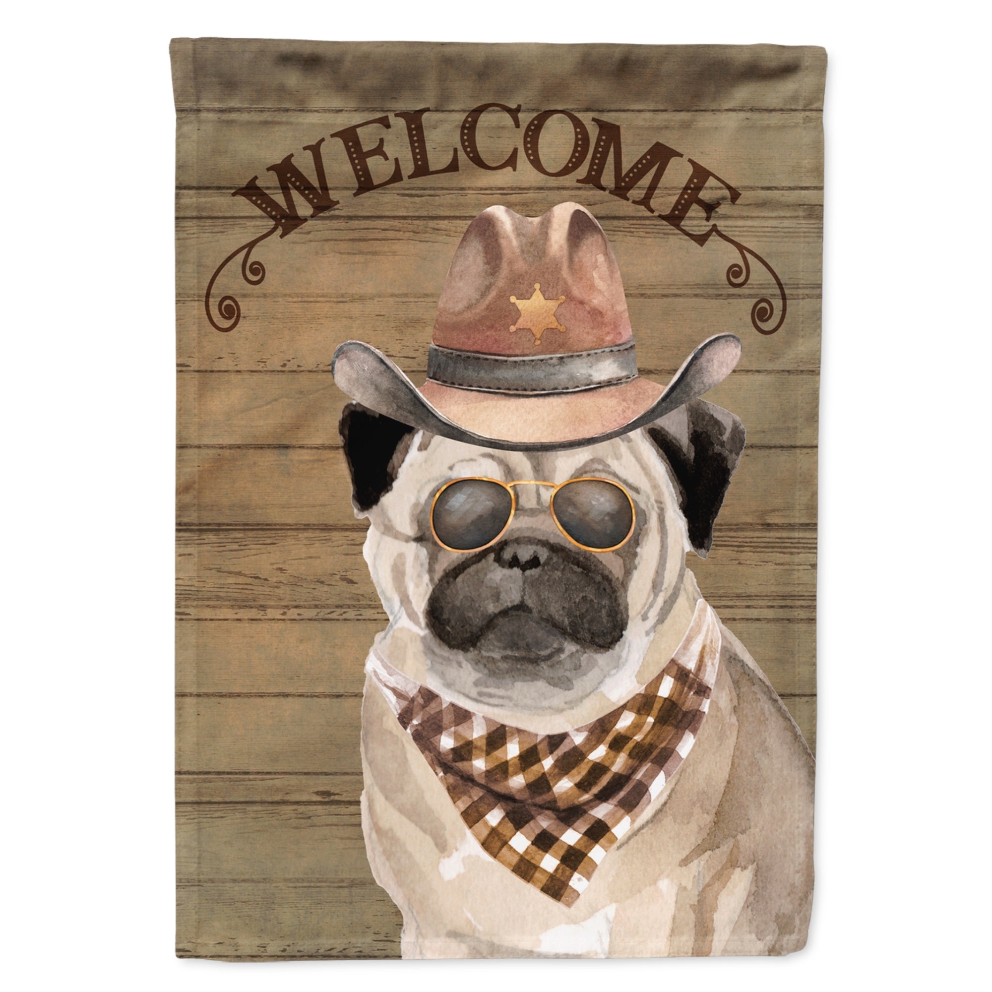 Pug #2 Country Dog Flag Garden Size