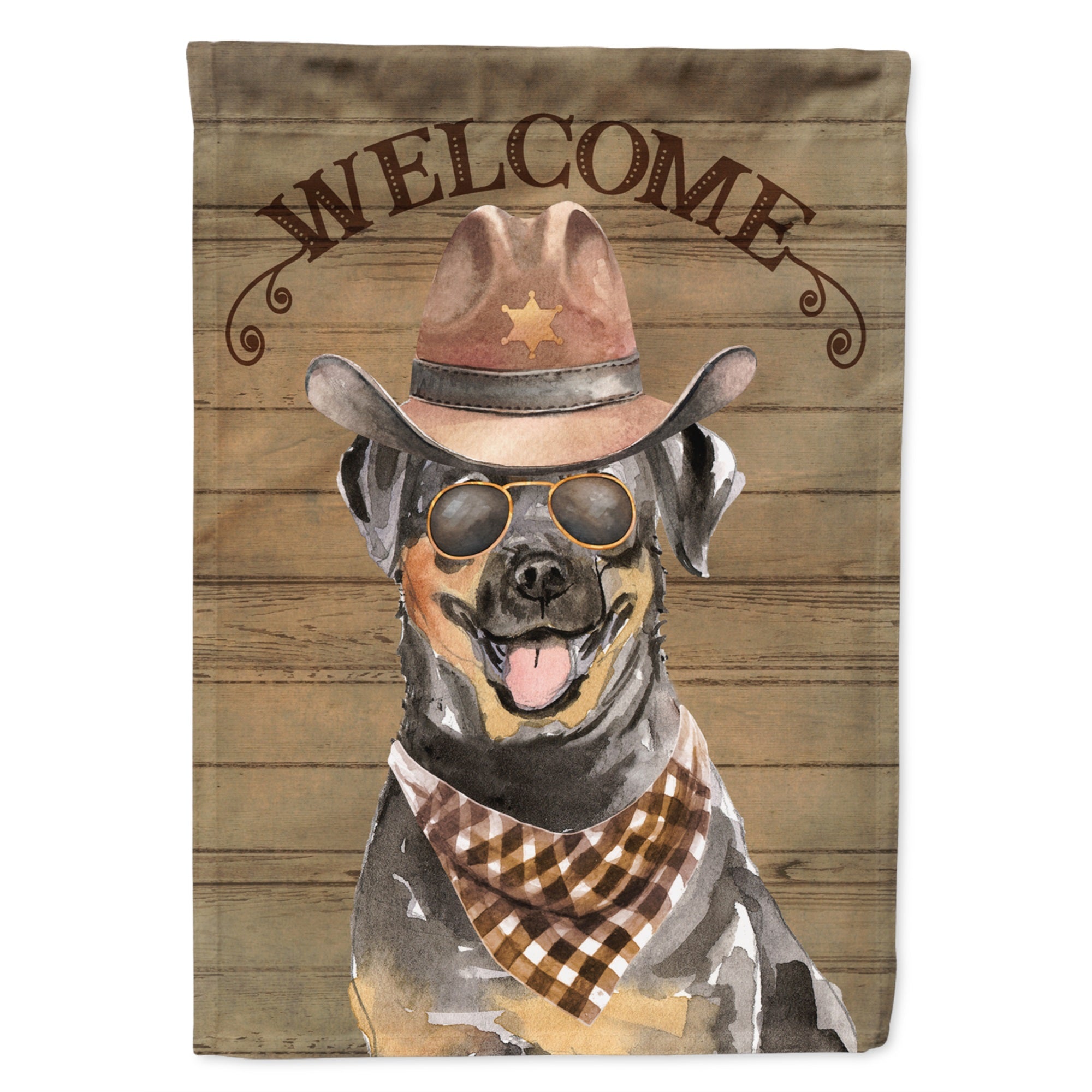 Rottweiler Country Dog Flag Garden Size