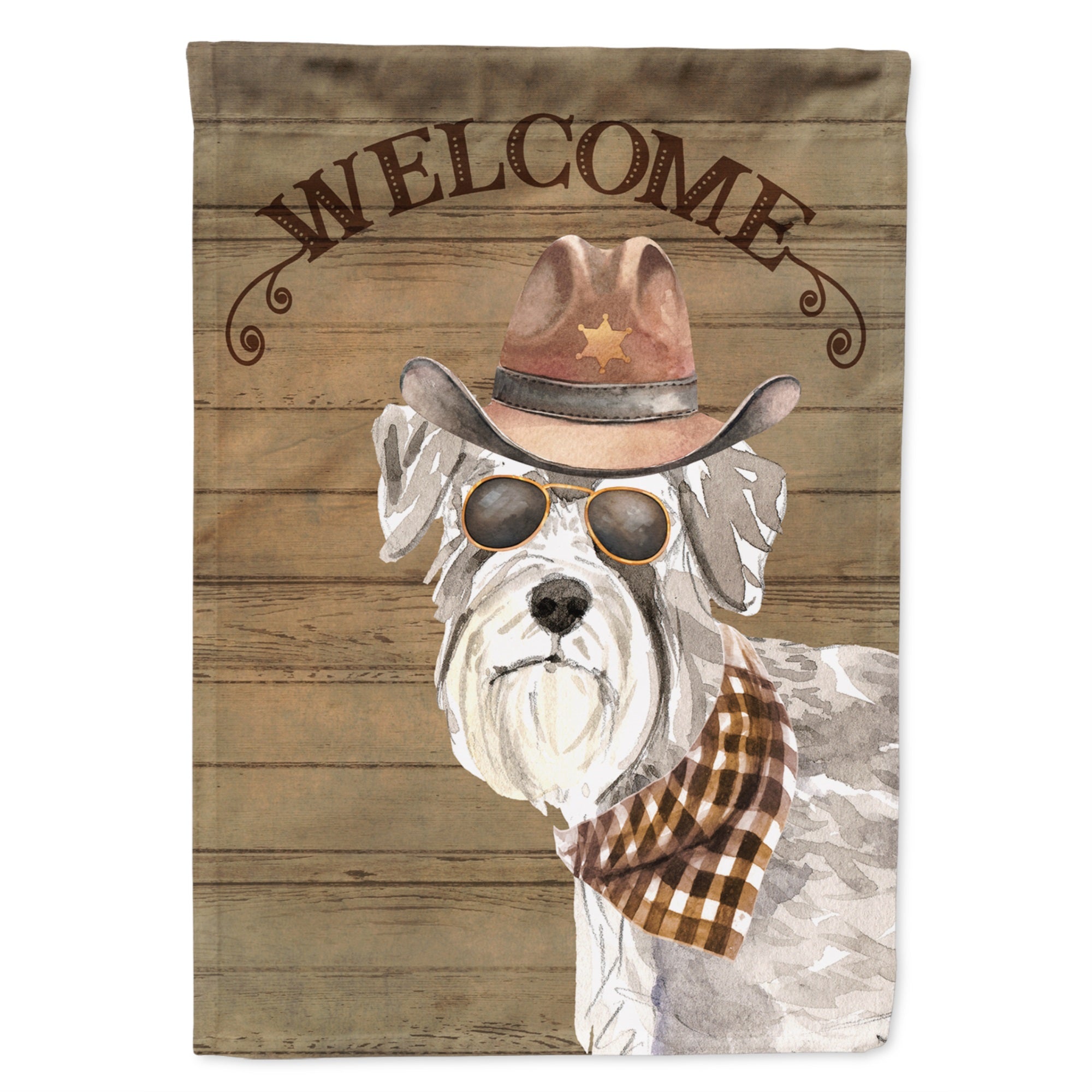 Schnauzer #2 Country Dog Flag Garden Size