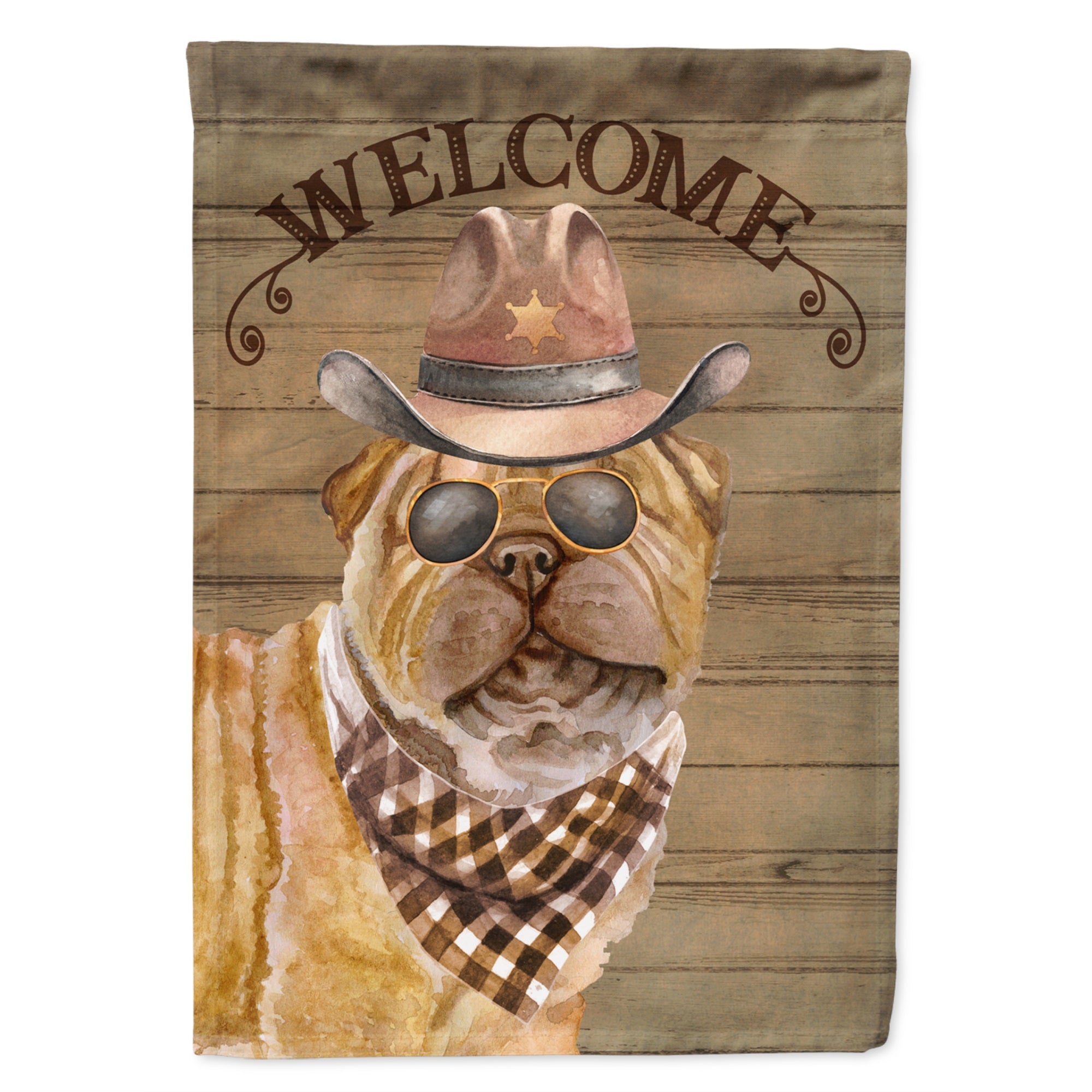 Shar Pei Country Dog Flag Garden Size