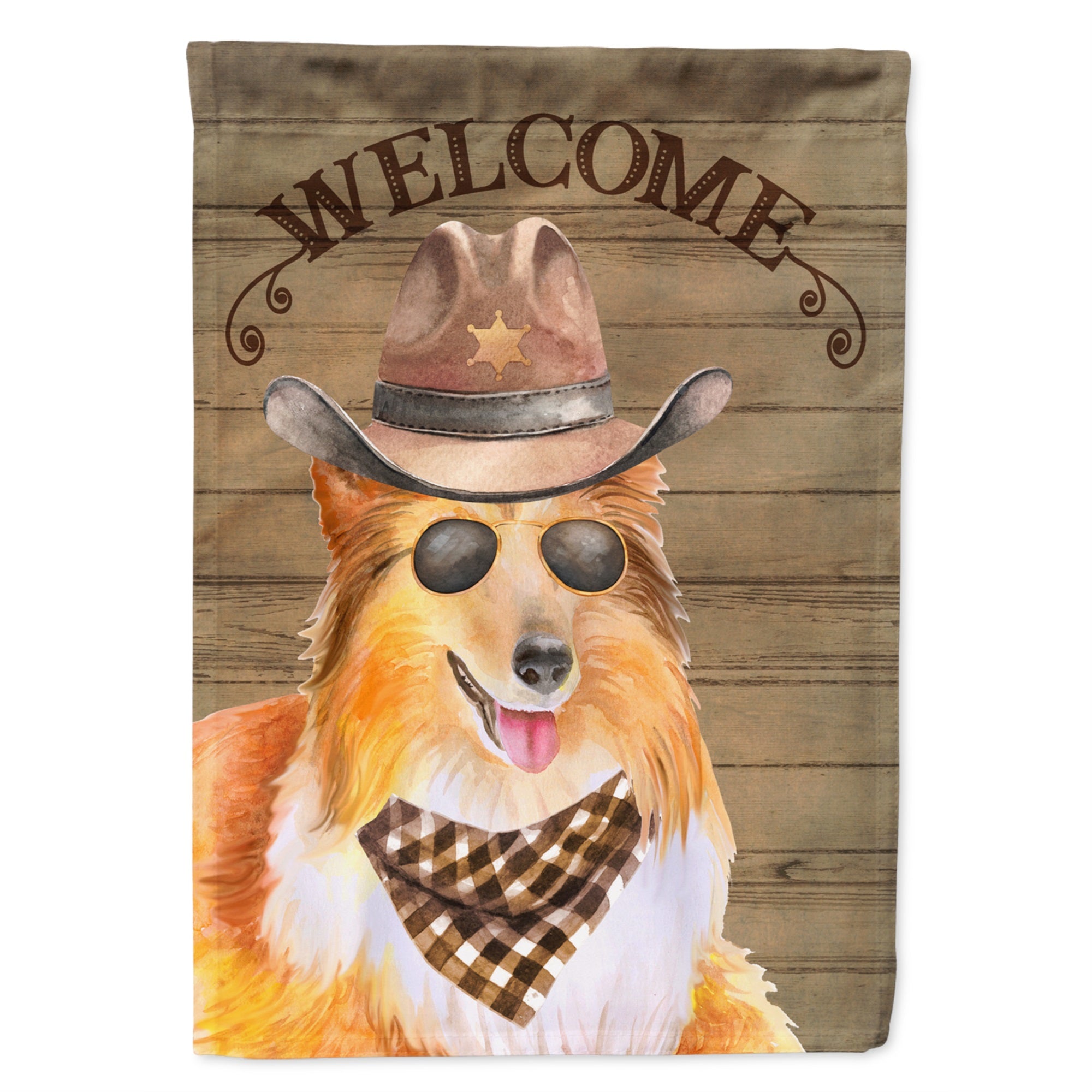 Sheltie Shetland Sheepdog Country Dog Flag Garden Size