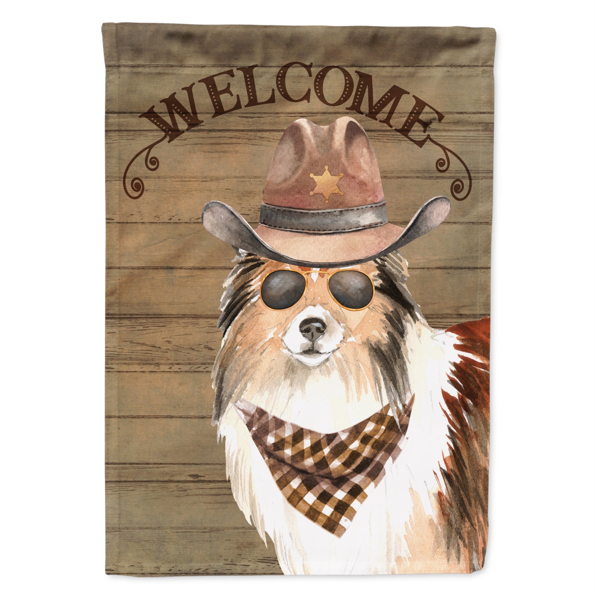 Sheltie Shetland Sheepdog #2 Country Dog Flag Garden Size