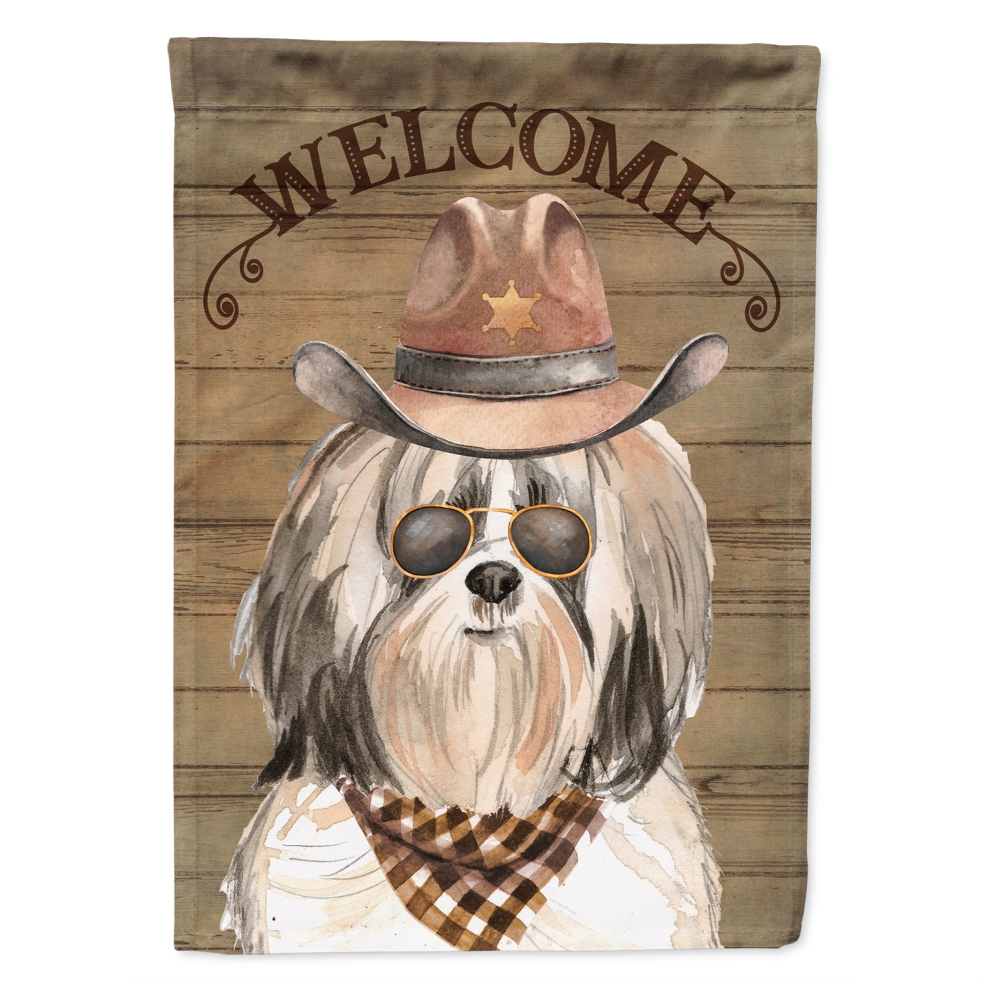 Shih Tzu #2 Country Dog Flag Garden Size