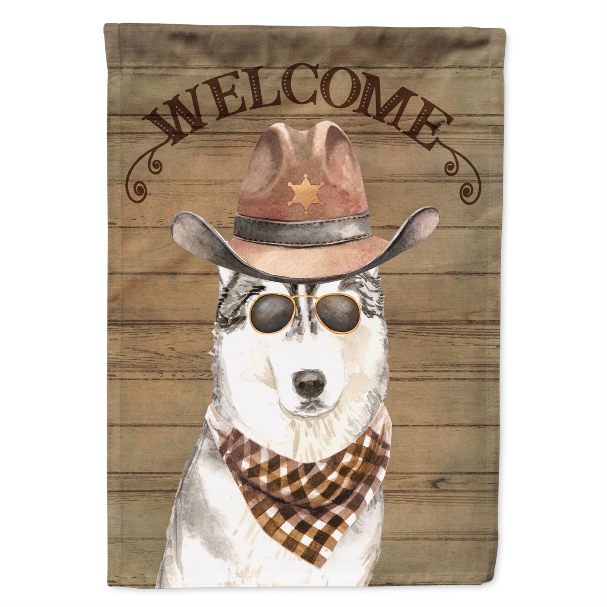 Siberian Husky Country Dog Flag Garden Size