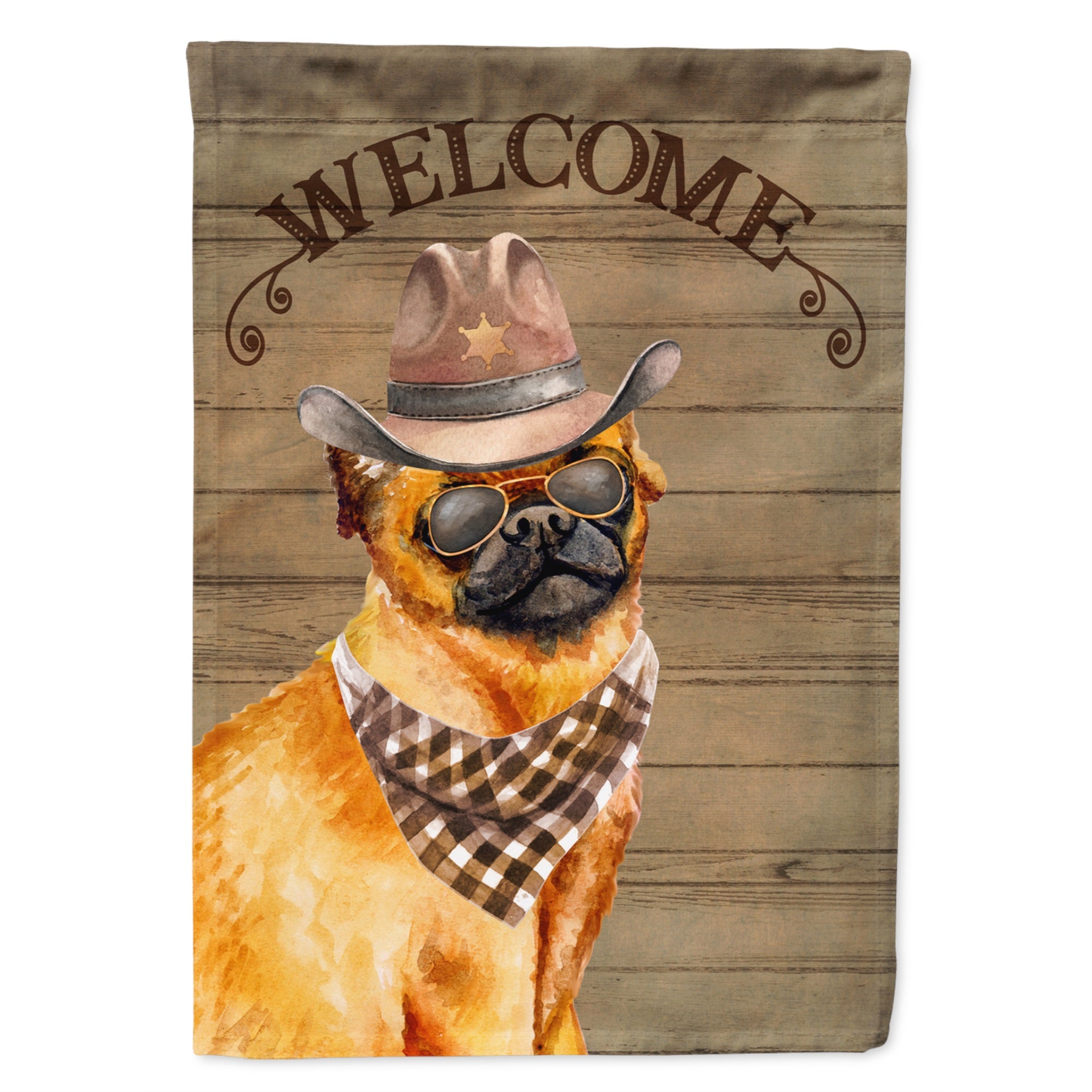 Small Brabant Griffon Country Dog Flag Garden Size