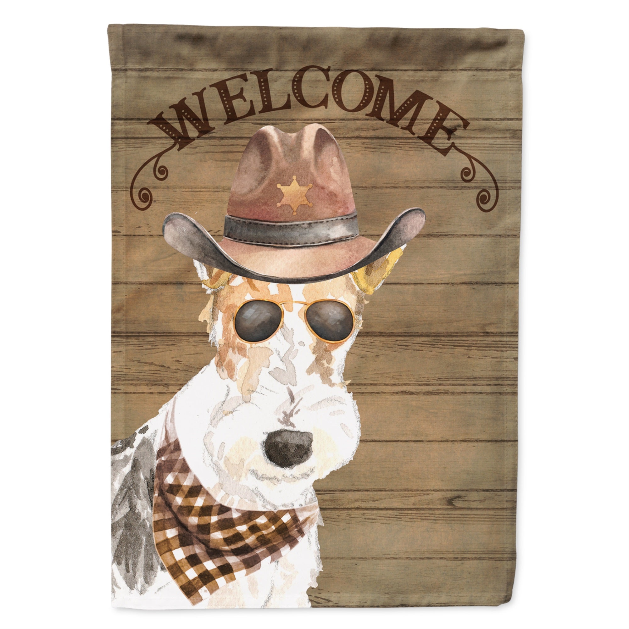 Fox Terrier Country Dog Flag Garden Size