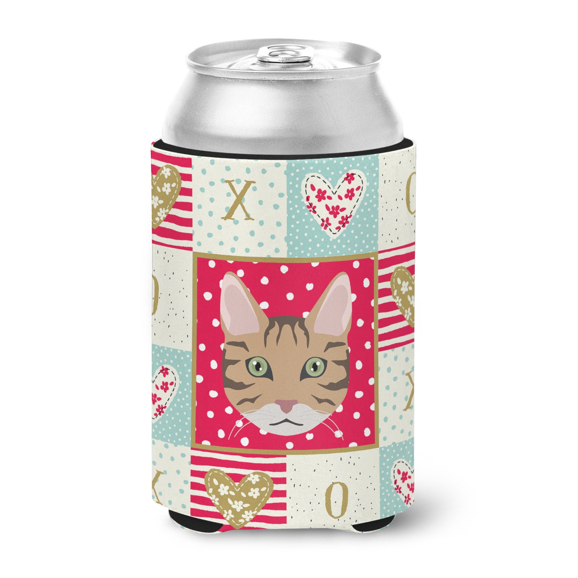 California Spangled Cat Love Can Or Bottle Hugger