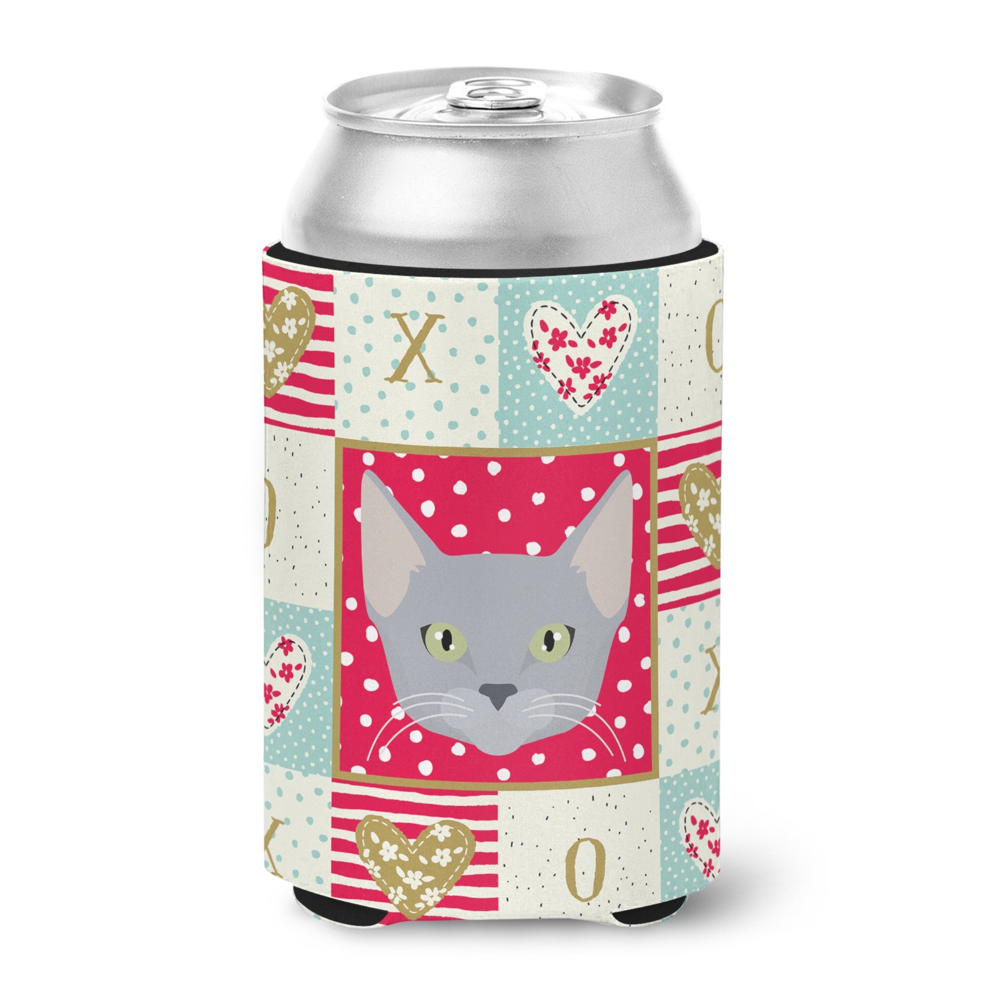 Russian Blue Cat Love Can Or Bottle Hugger
